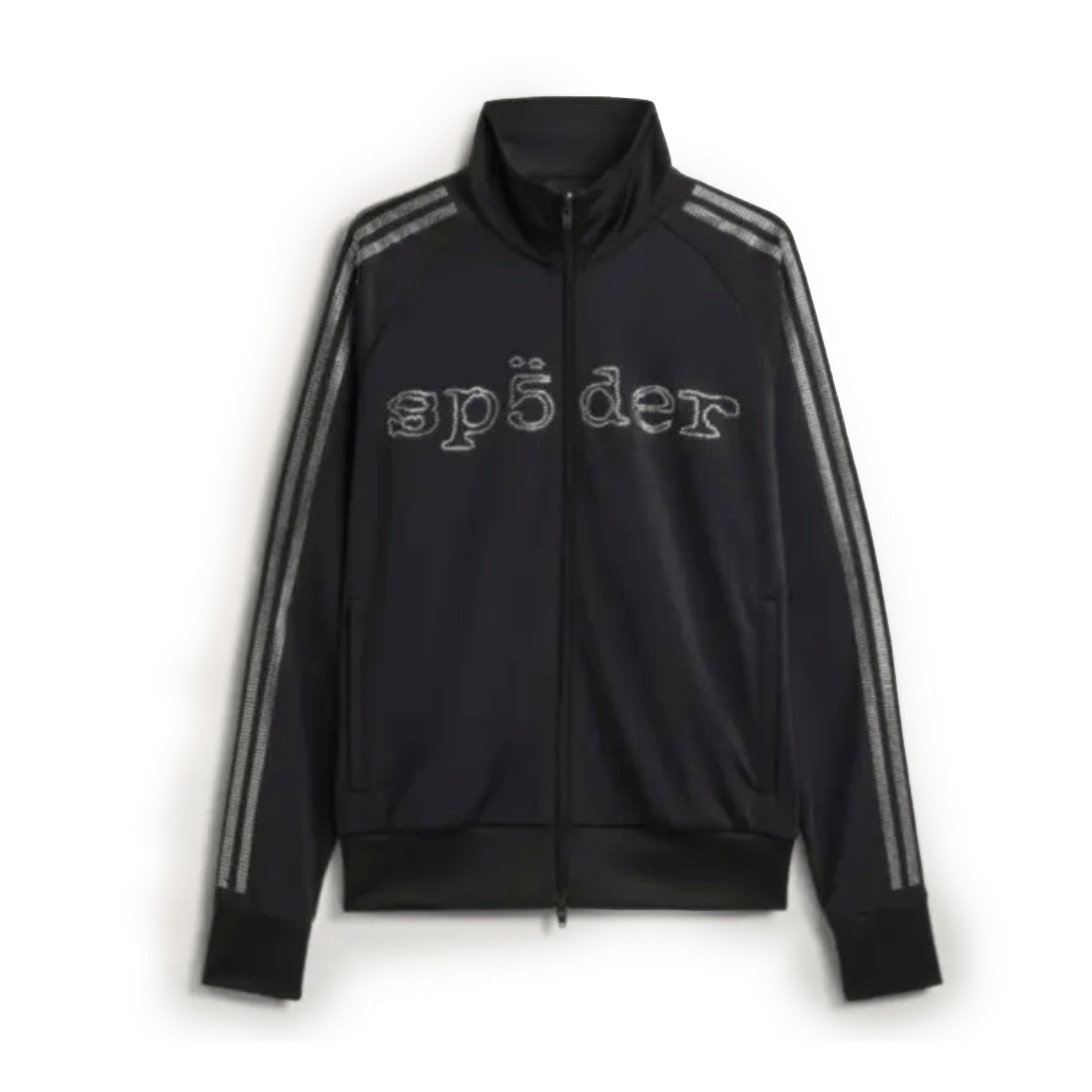 Adidas x Sp5der Men's Rhinestone Track Jacket Black