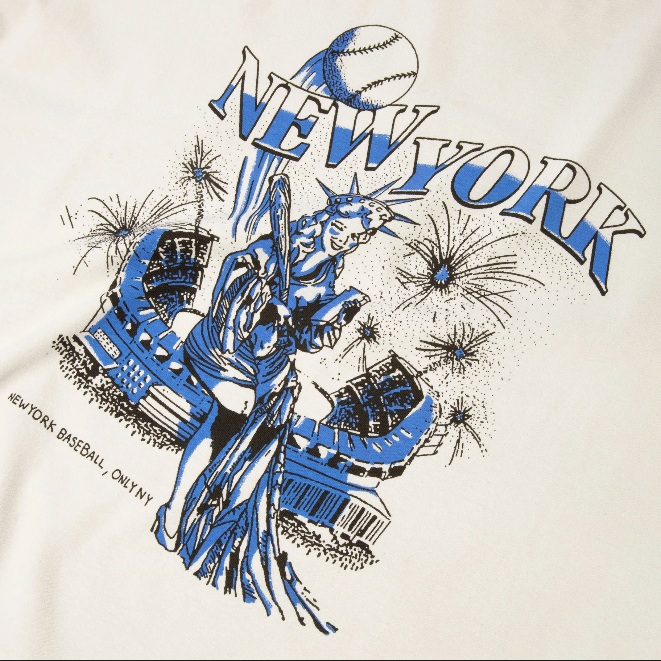 Only NY Men's Ballpark Liberty T-Shirt Natural