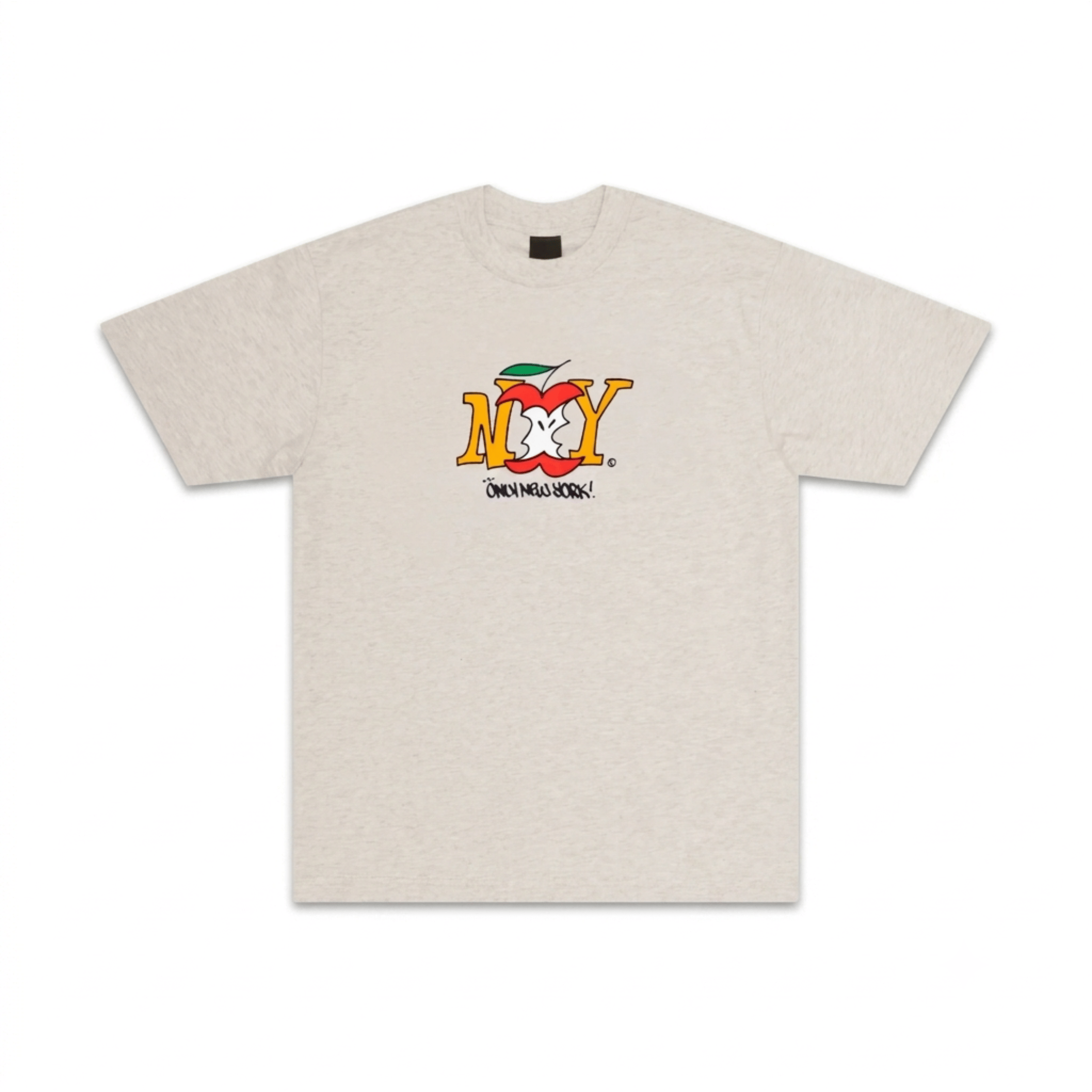 Only NY Men's Apple Bite T-Shirt Oatmeal Heather