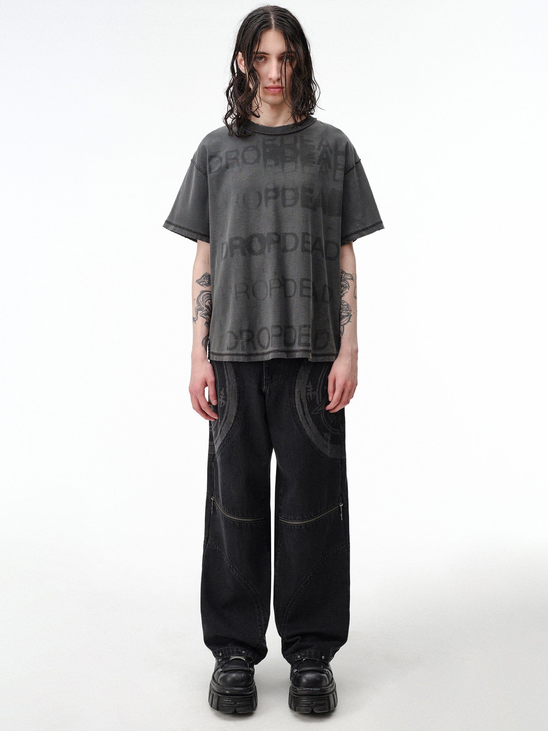 DROP DEAD - CRASH OUT Stacked Boxy T-shirt