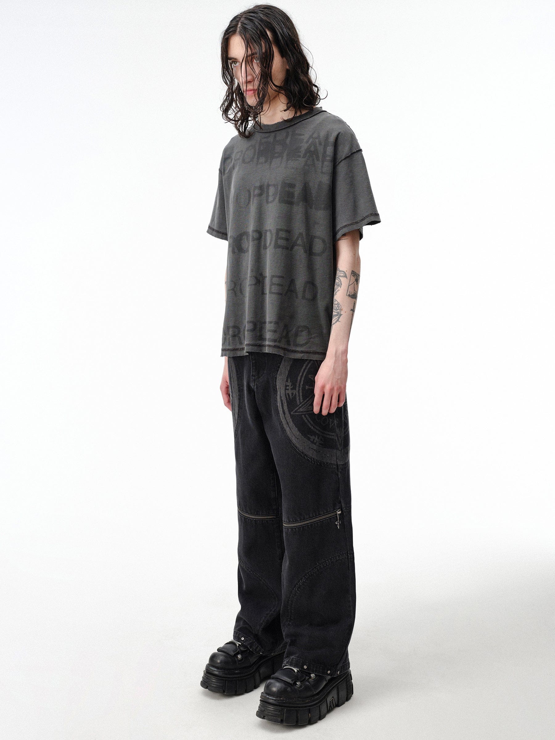 DROP DEAD - CRASH OUT Stacked Boxy T-shirt