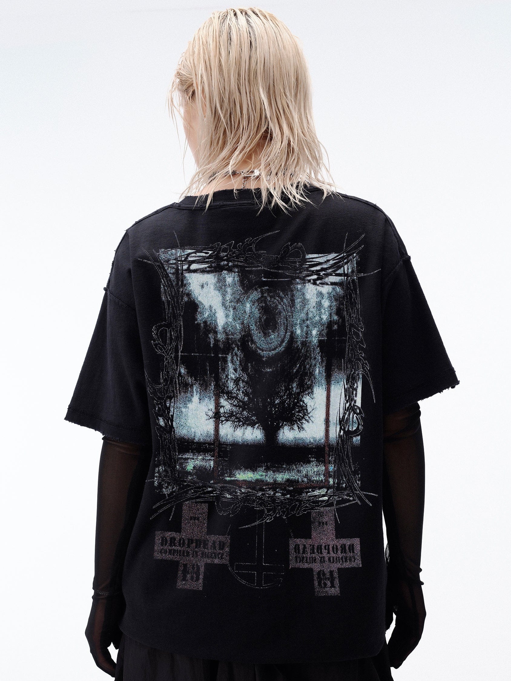 DROP DEAD - MORBID CURIOSITY Institute Boxy T-shirt