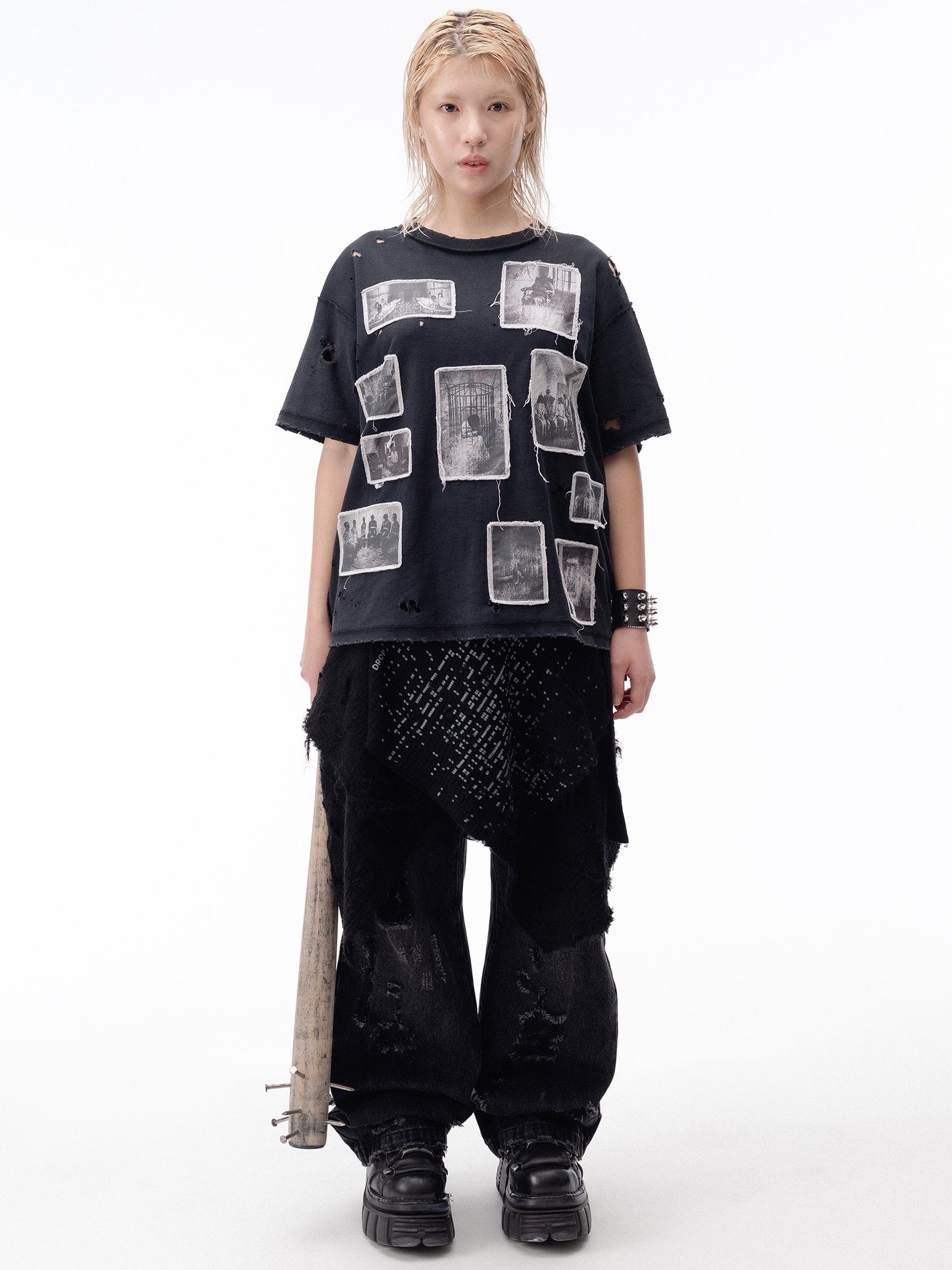DROP DEAD - MORBID CURIOSITY C0D3D Wrap Skirt