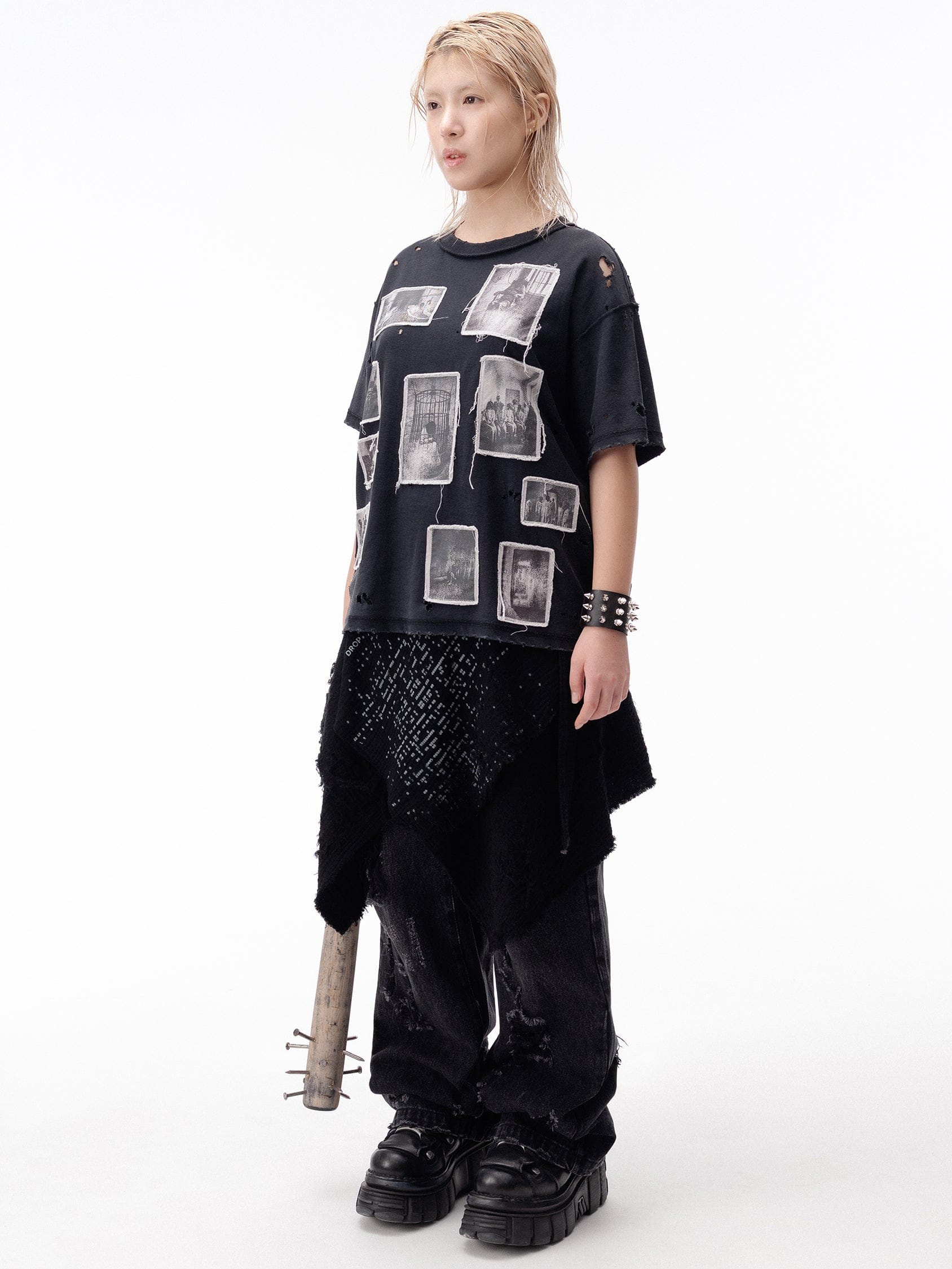 DROP DEAD - MORBID CURIOSITY C0D3D Wrap Skirt