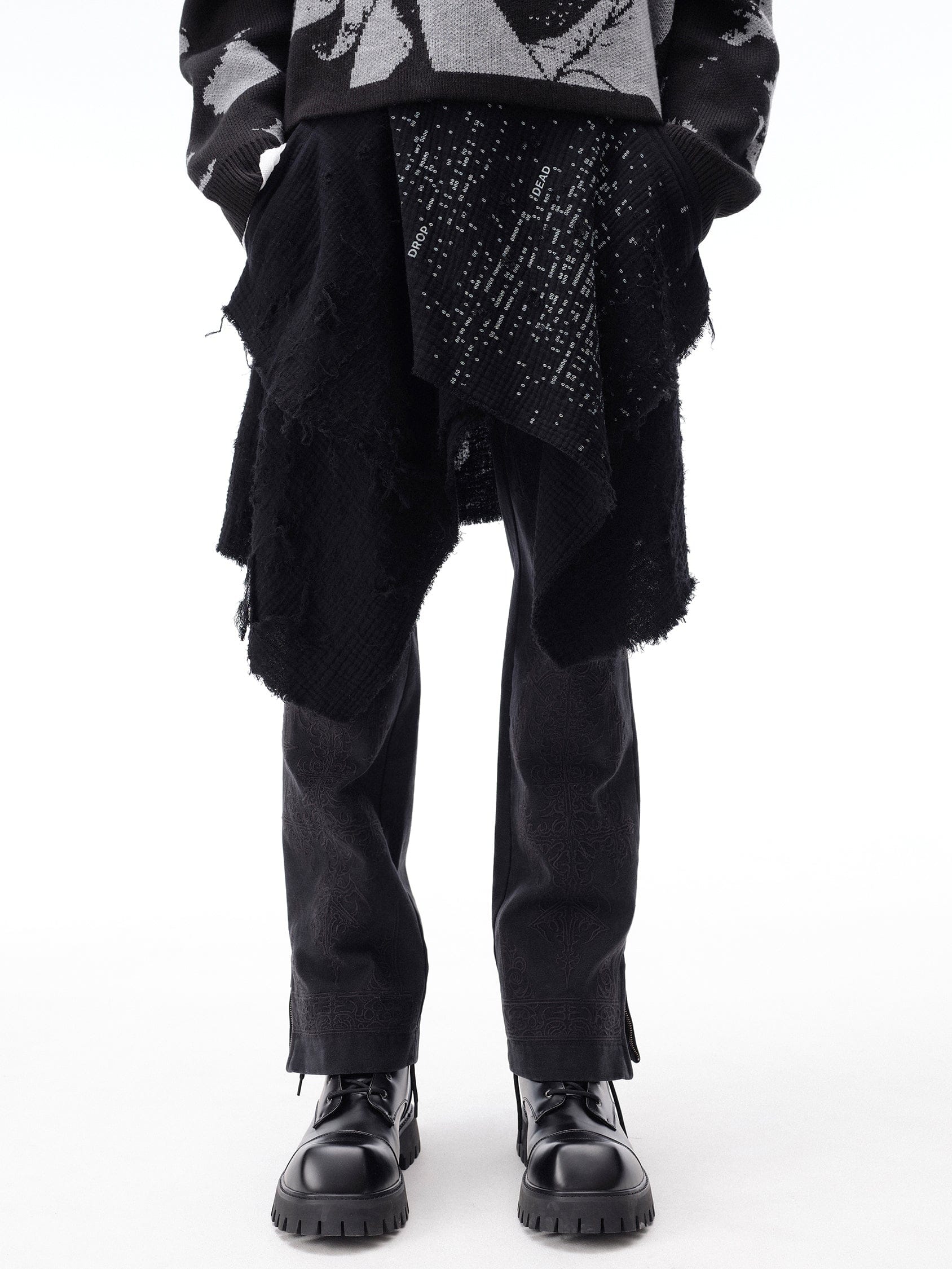 DROP DEAD - MORBID CURIOSITY C0D3D Wrap Skirt
