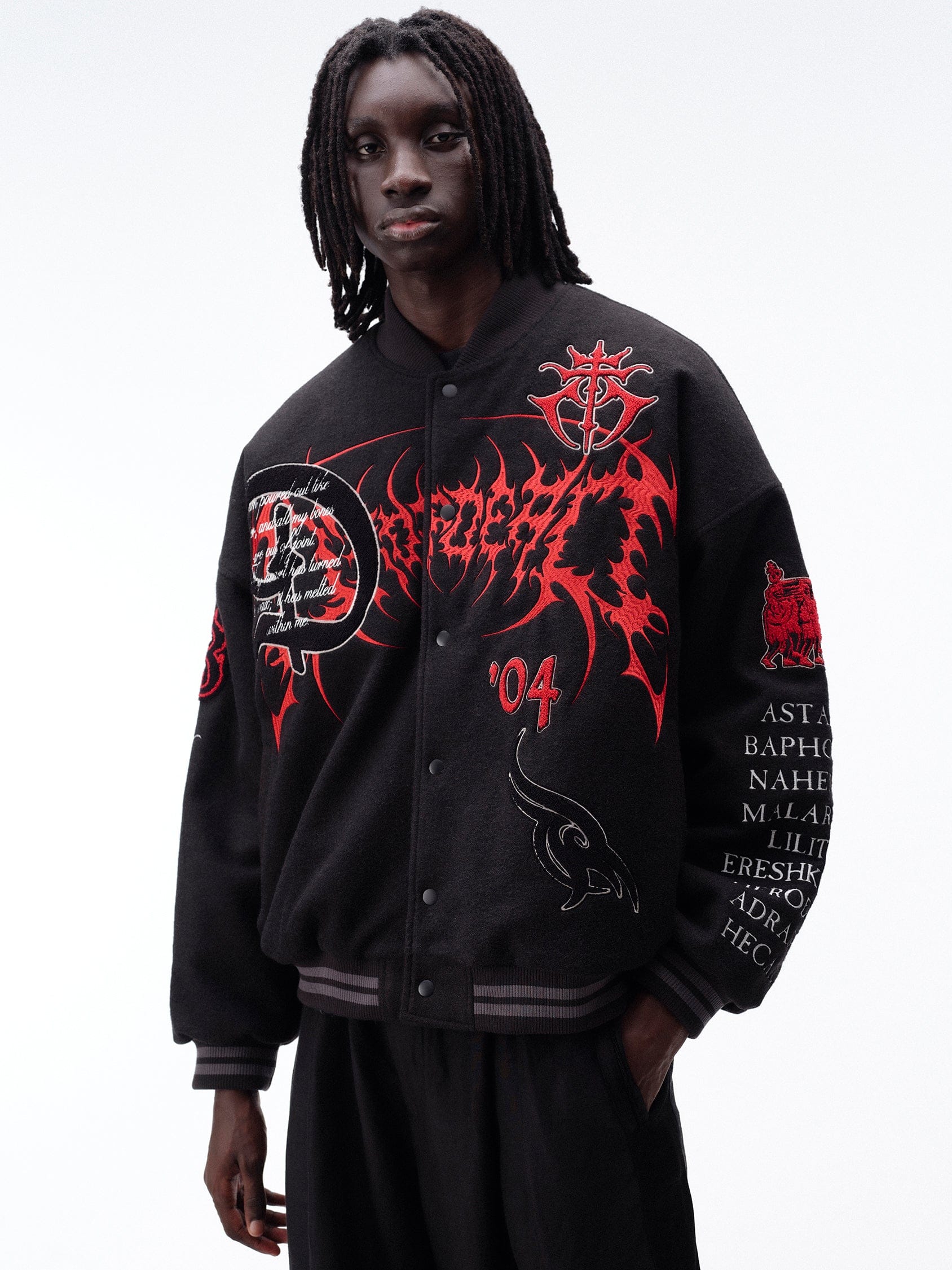 DROP DEAD - MORBID CURIOSITY Breakdown Varsity Jacket