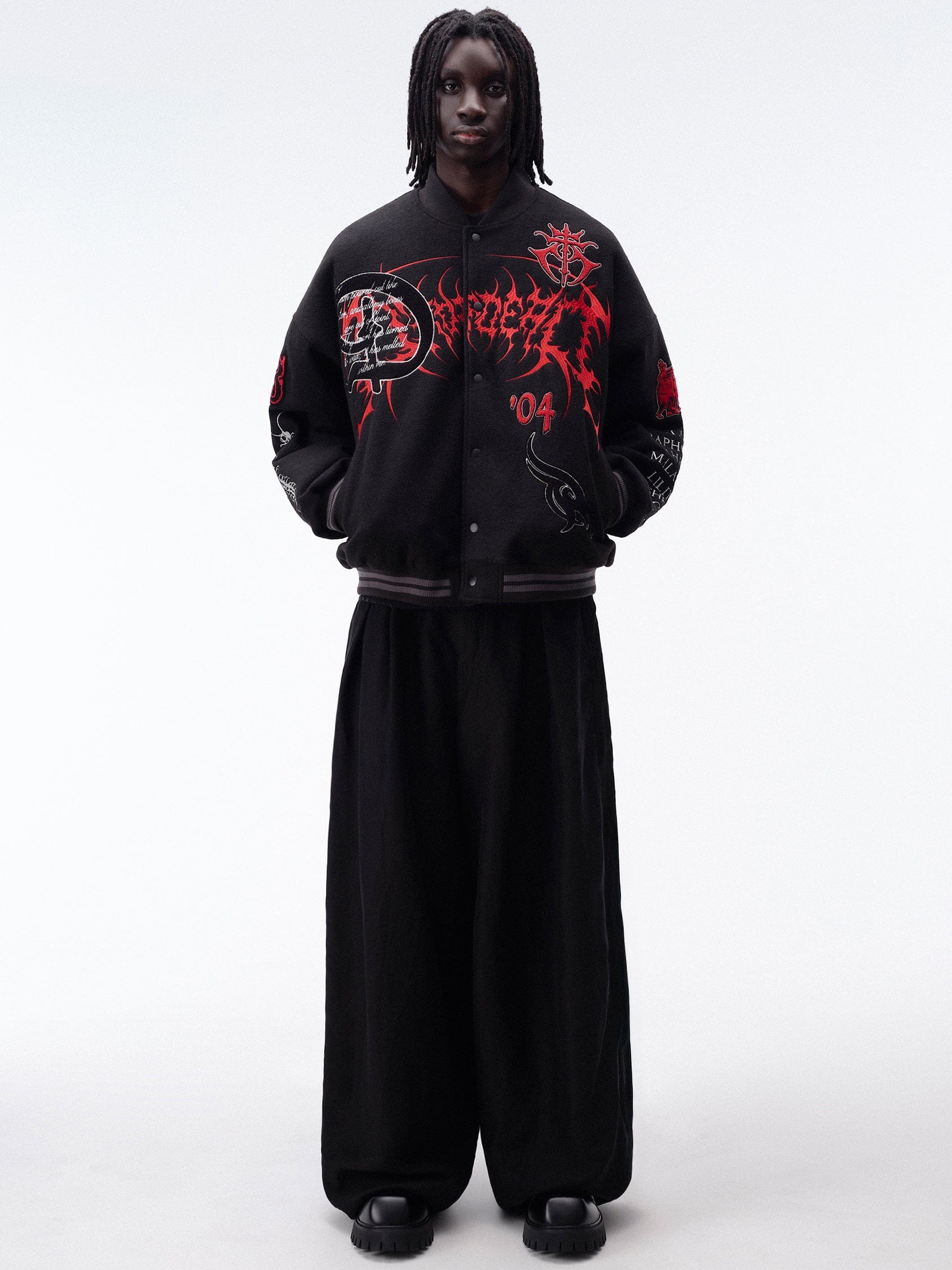 DROP DEAD - MORBID CURIOSITY Breakdown Varsity Jacket