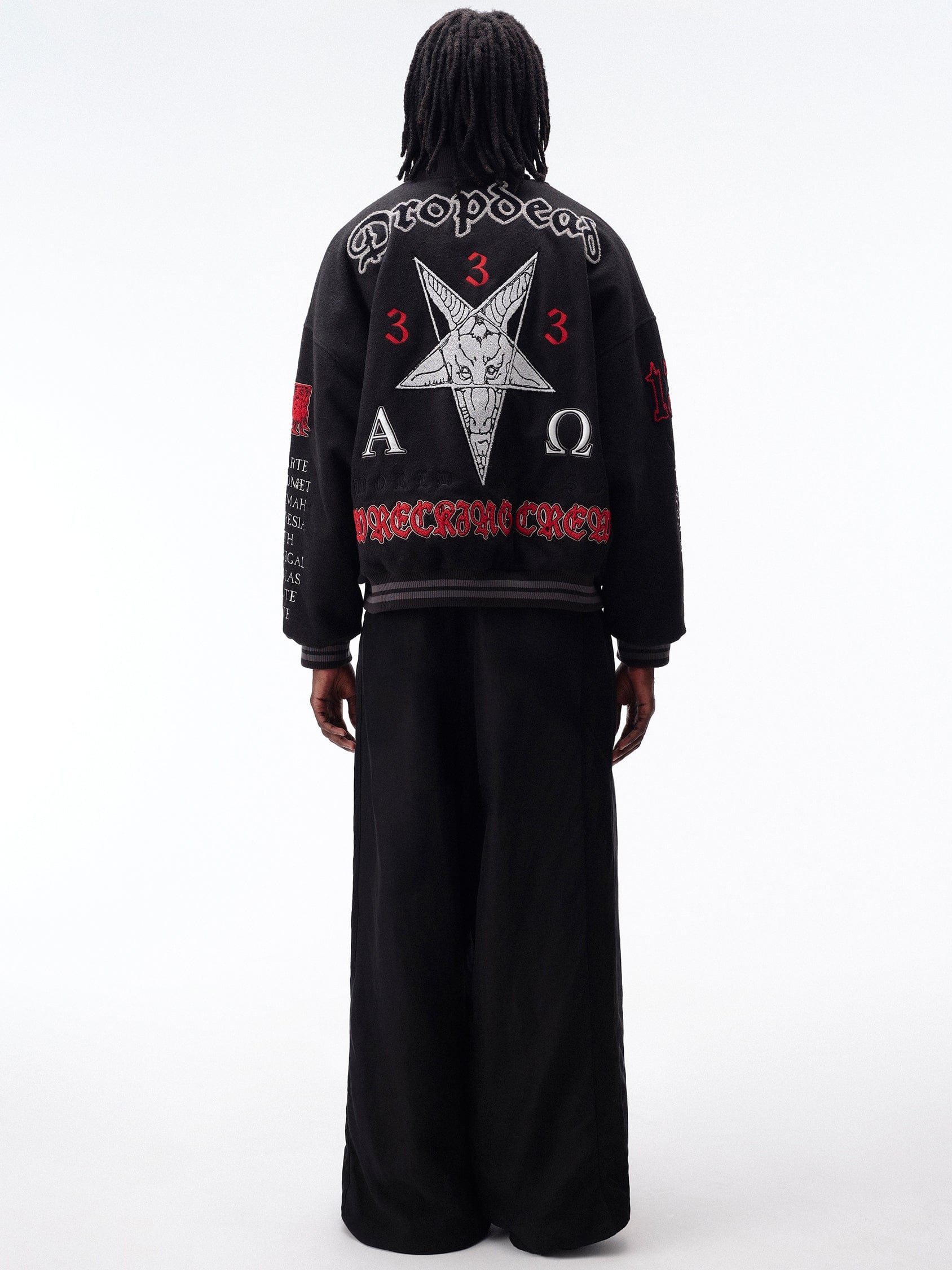 DROP DEAD - MORBID CURIOSITY Breakdown Varsity Jacket