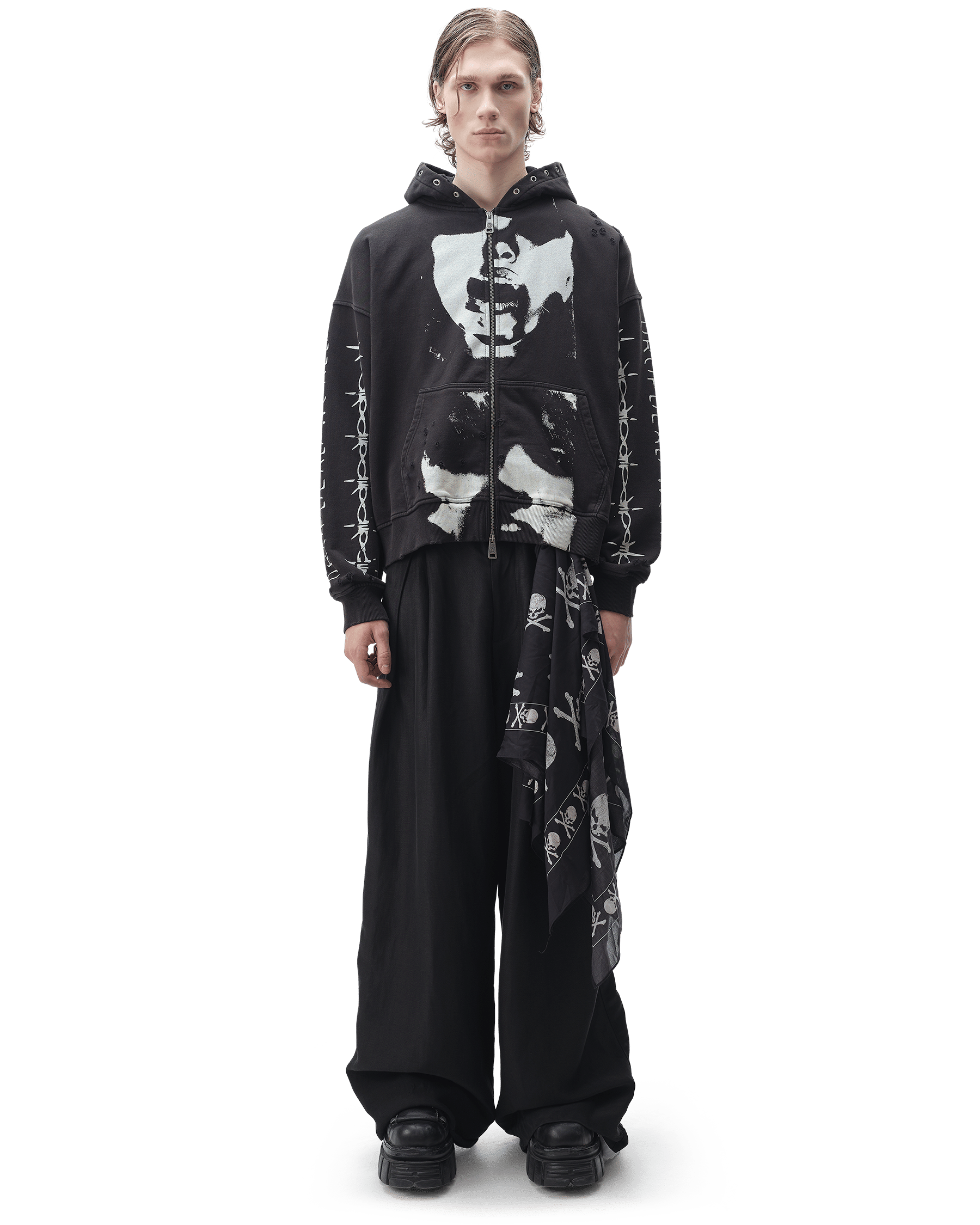 DROP DEAD - MORBID CURIOSITY Obscure Zip-Up Hoodie