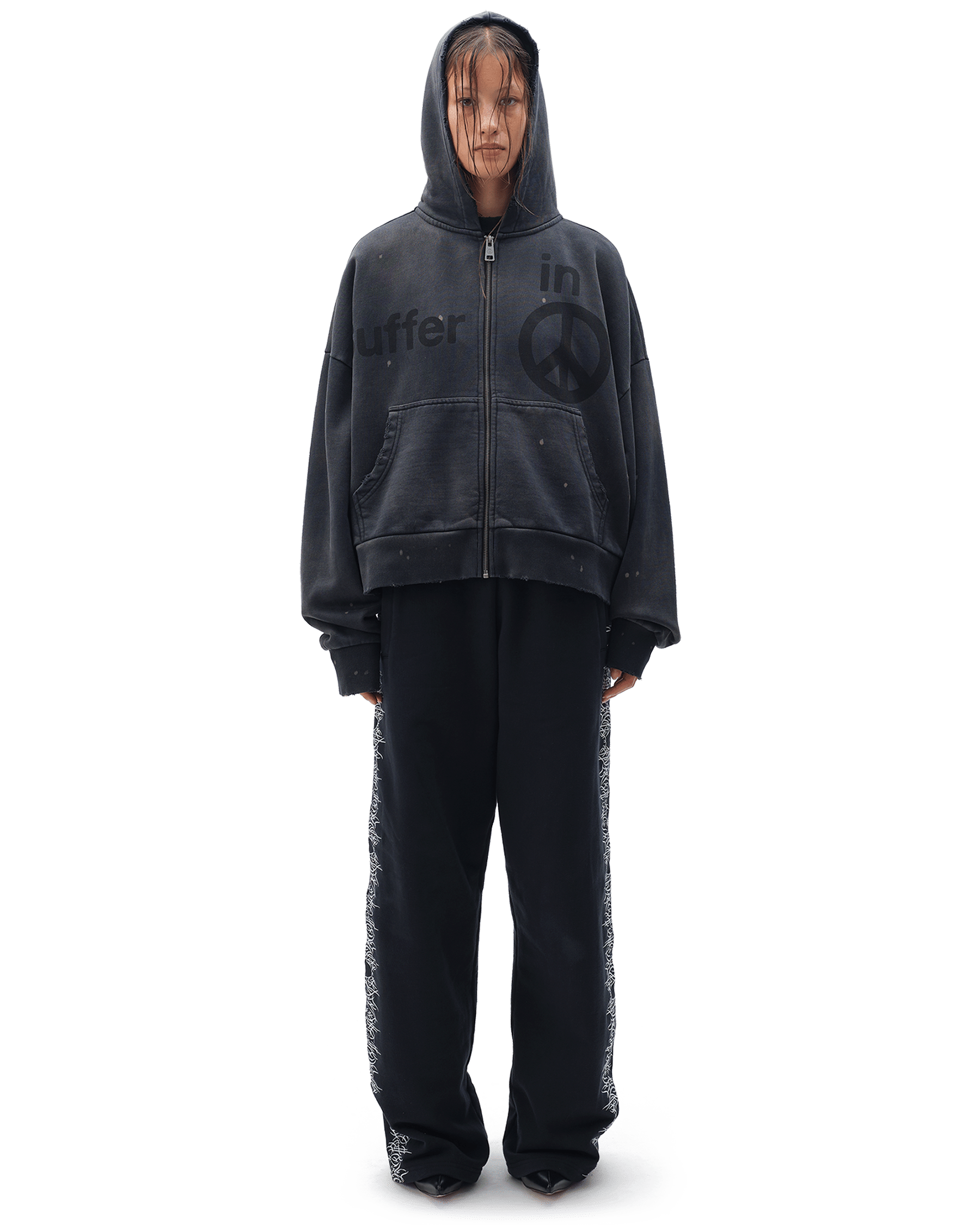 DROP DEAD - MORBID CURIOSITY Suffer On Zip-Up Hoodie