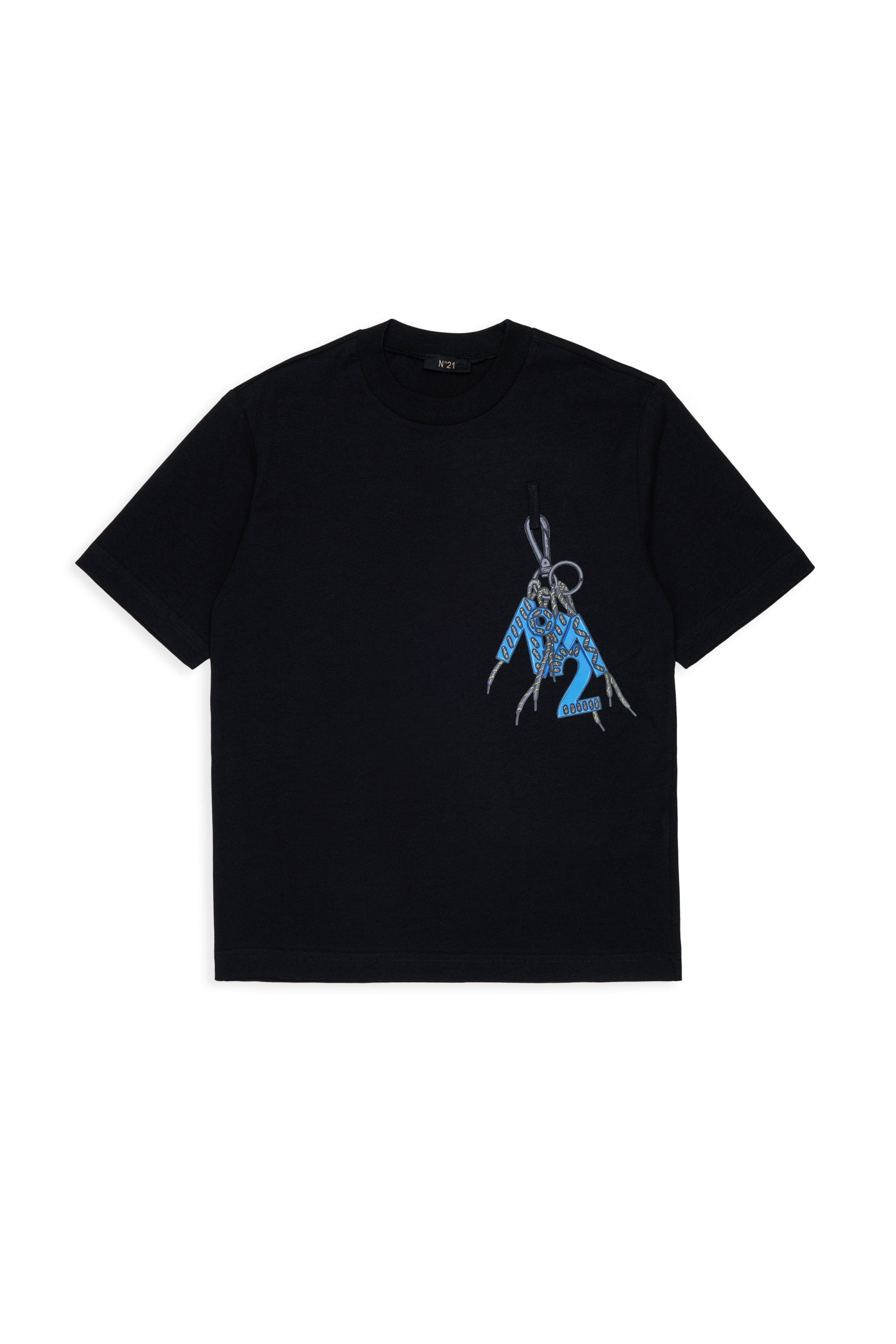 N21 T-SHIRT CON STAMPA E APPLICAZIONE