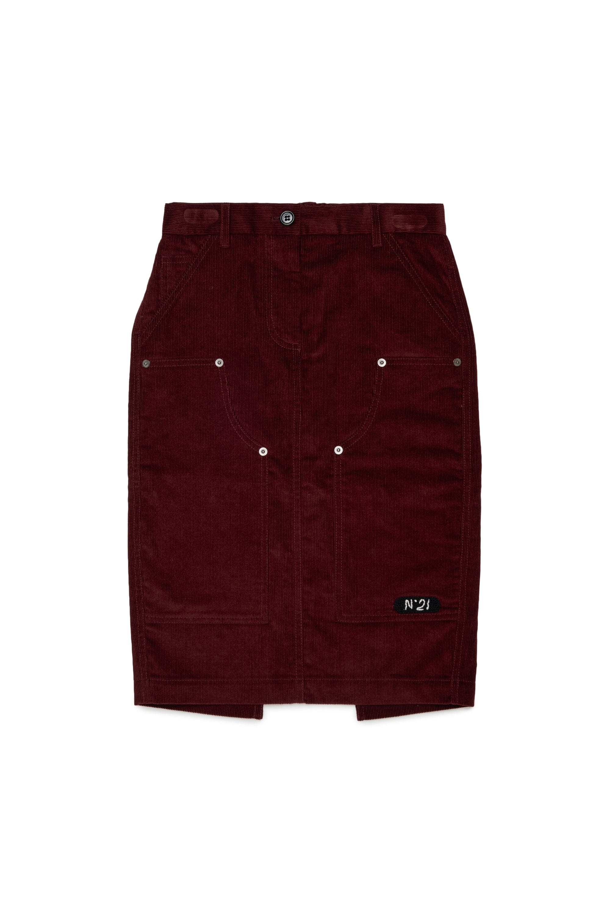 N21 PENCIL SKIRT IN VELLUTO A COSTE