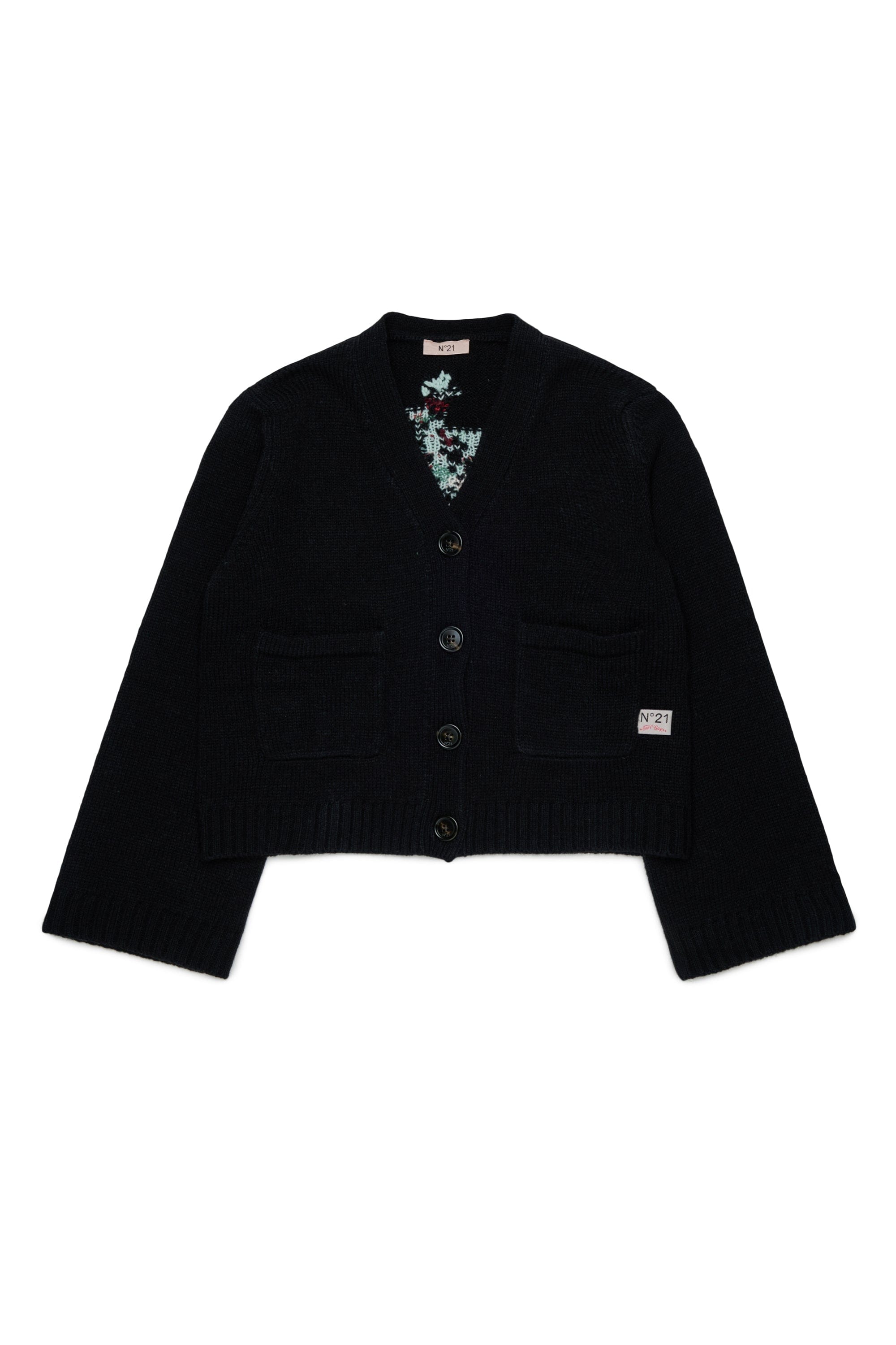 N21 CARDIGAN CON MOTIVO JACQUARD SUL RETRO