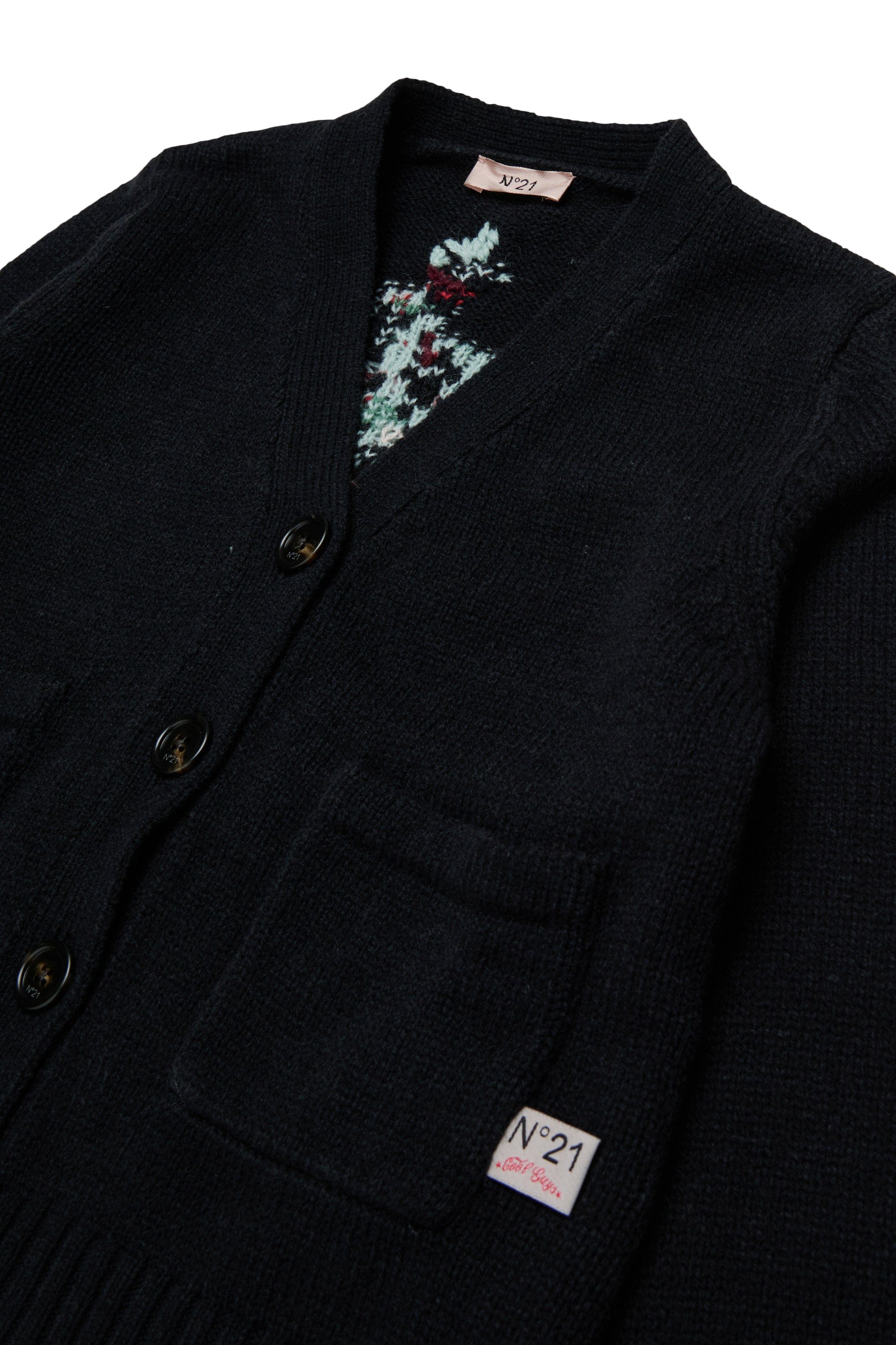 N21 CARDIGAN CON MOTIVO JACQUARD SUL RETRO