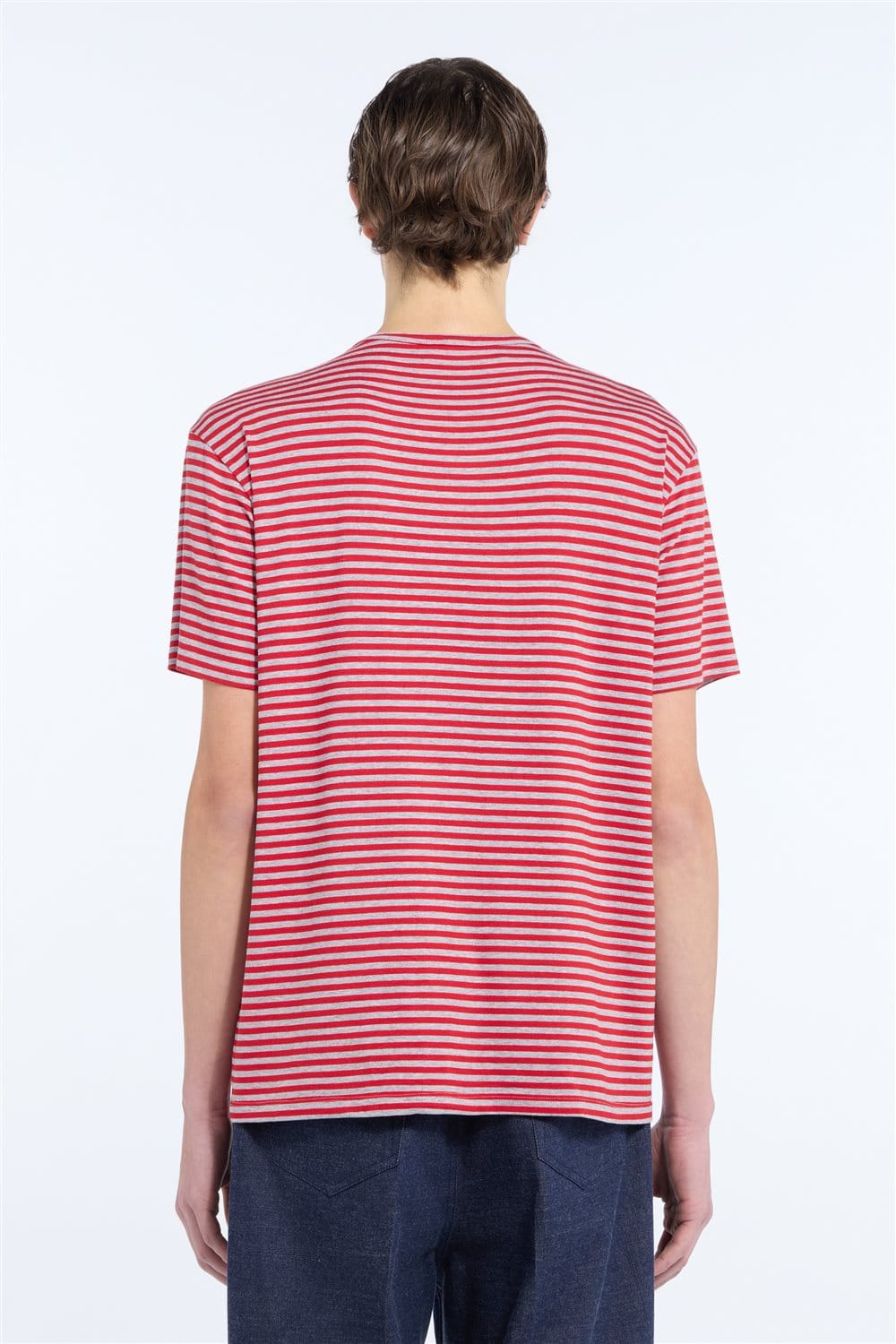 N21 T-shirt a righe in jersey con logo
