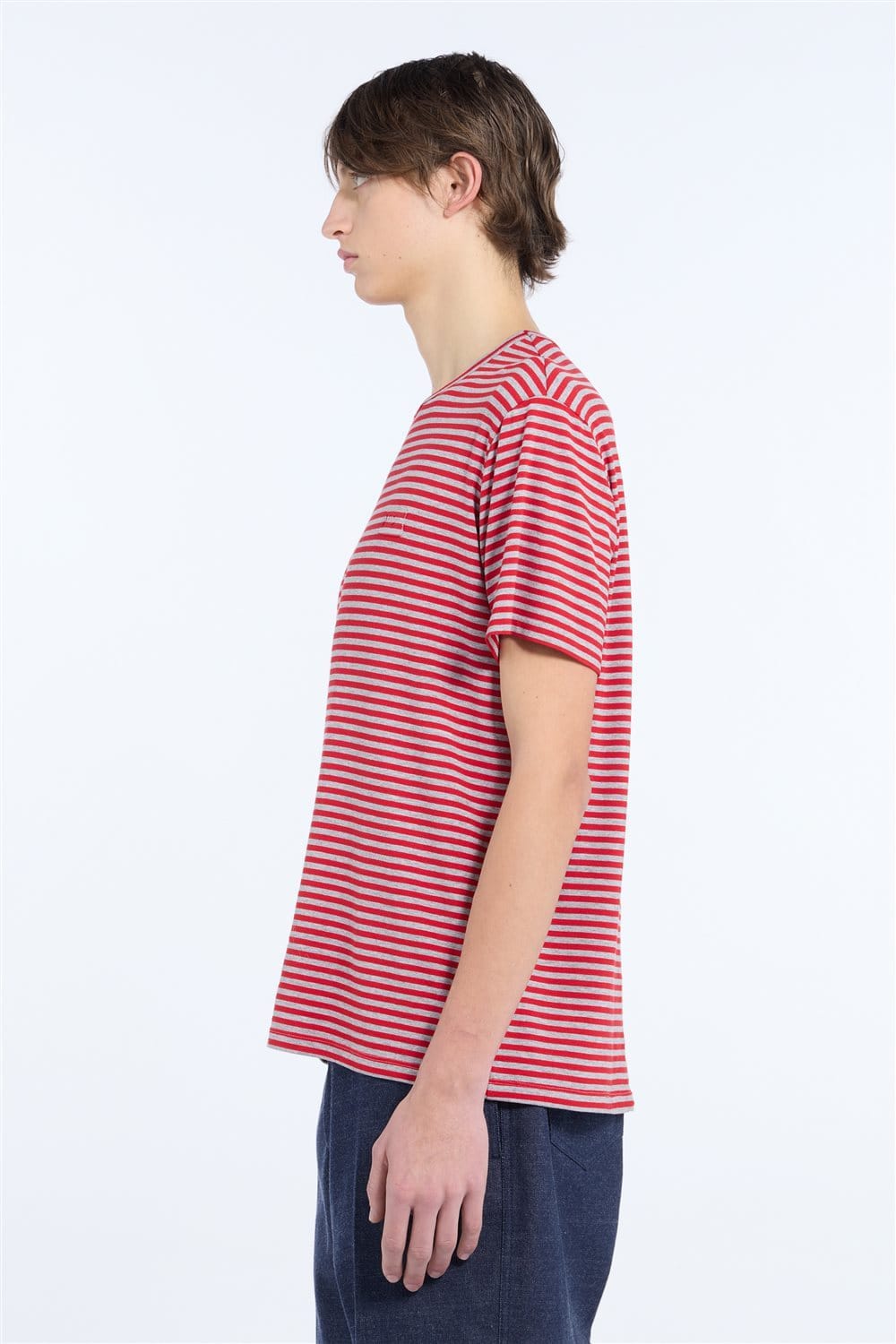 N21 T-shirt a righe in jersey con logo