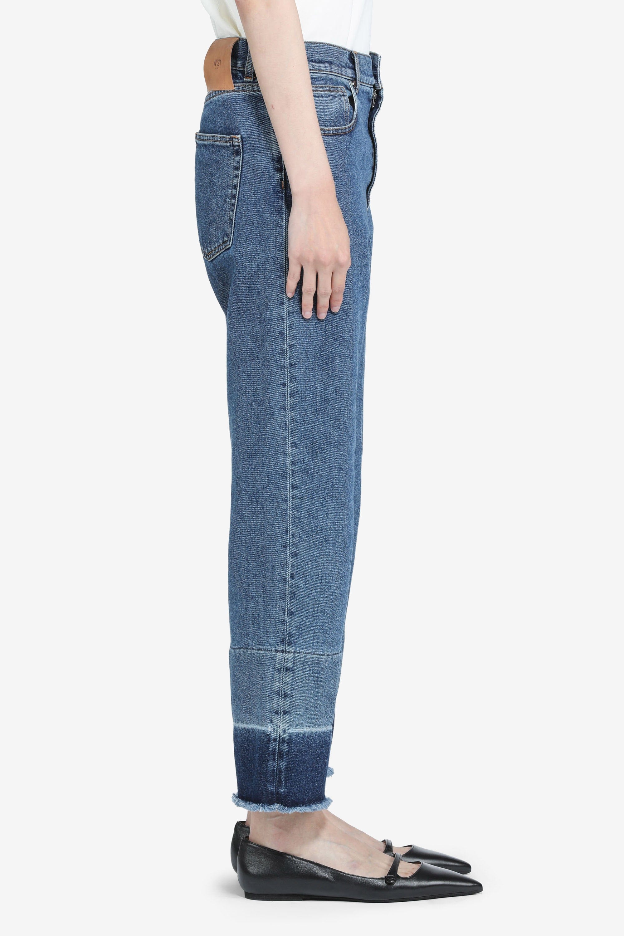 N21 Jeans con bordo a contrasto