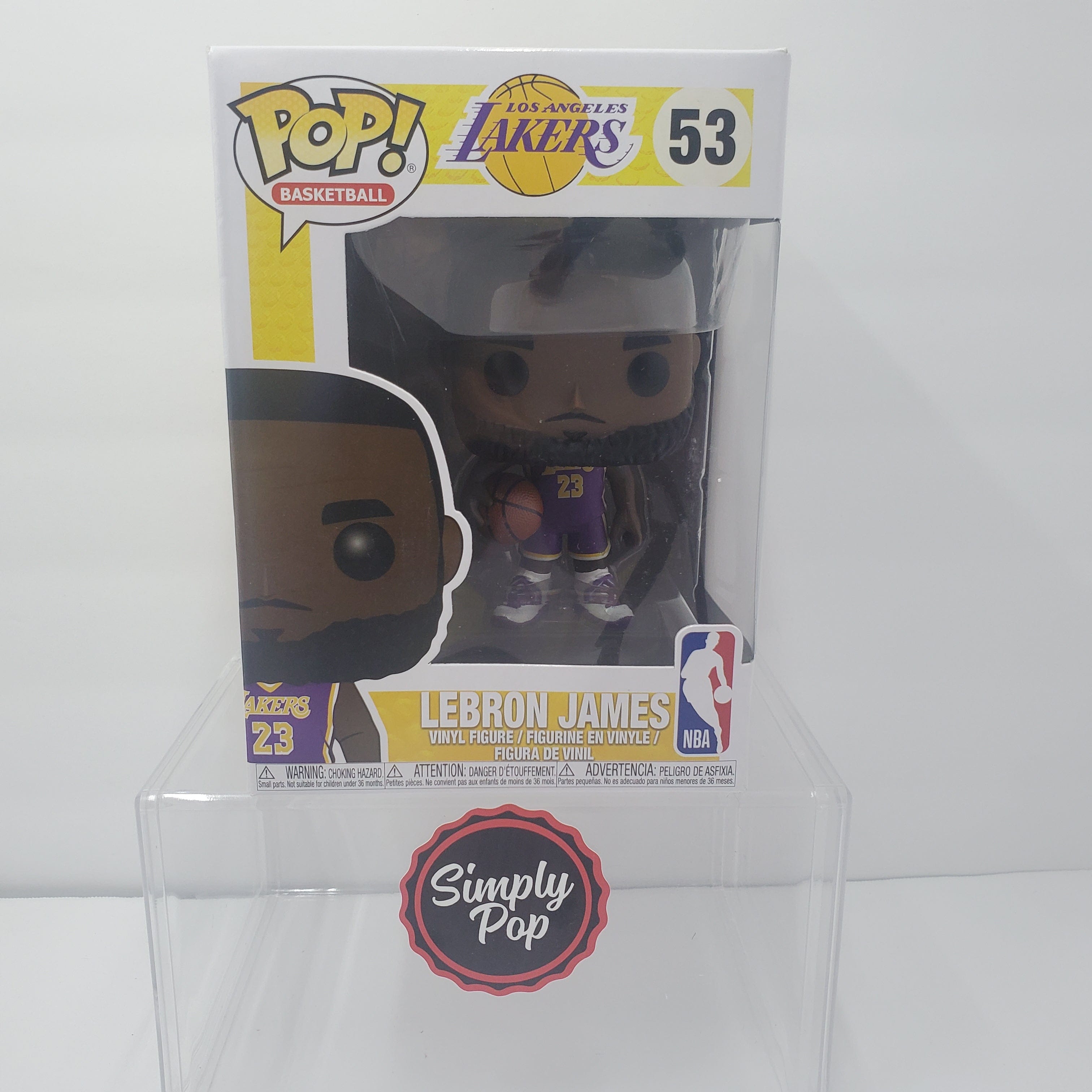 Funko Pop LeBron James #53 Purple Jersey Lakers Basketball