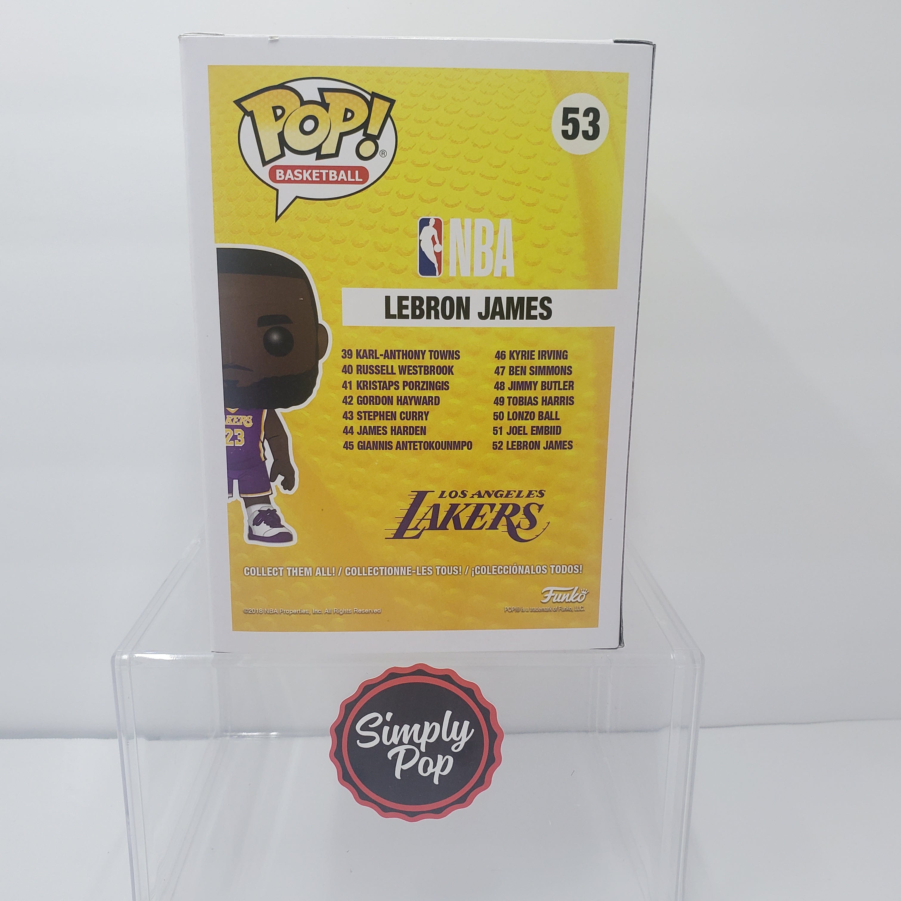 Funko Pop LeBron James #53 Purple Jersey Lakers Basketball