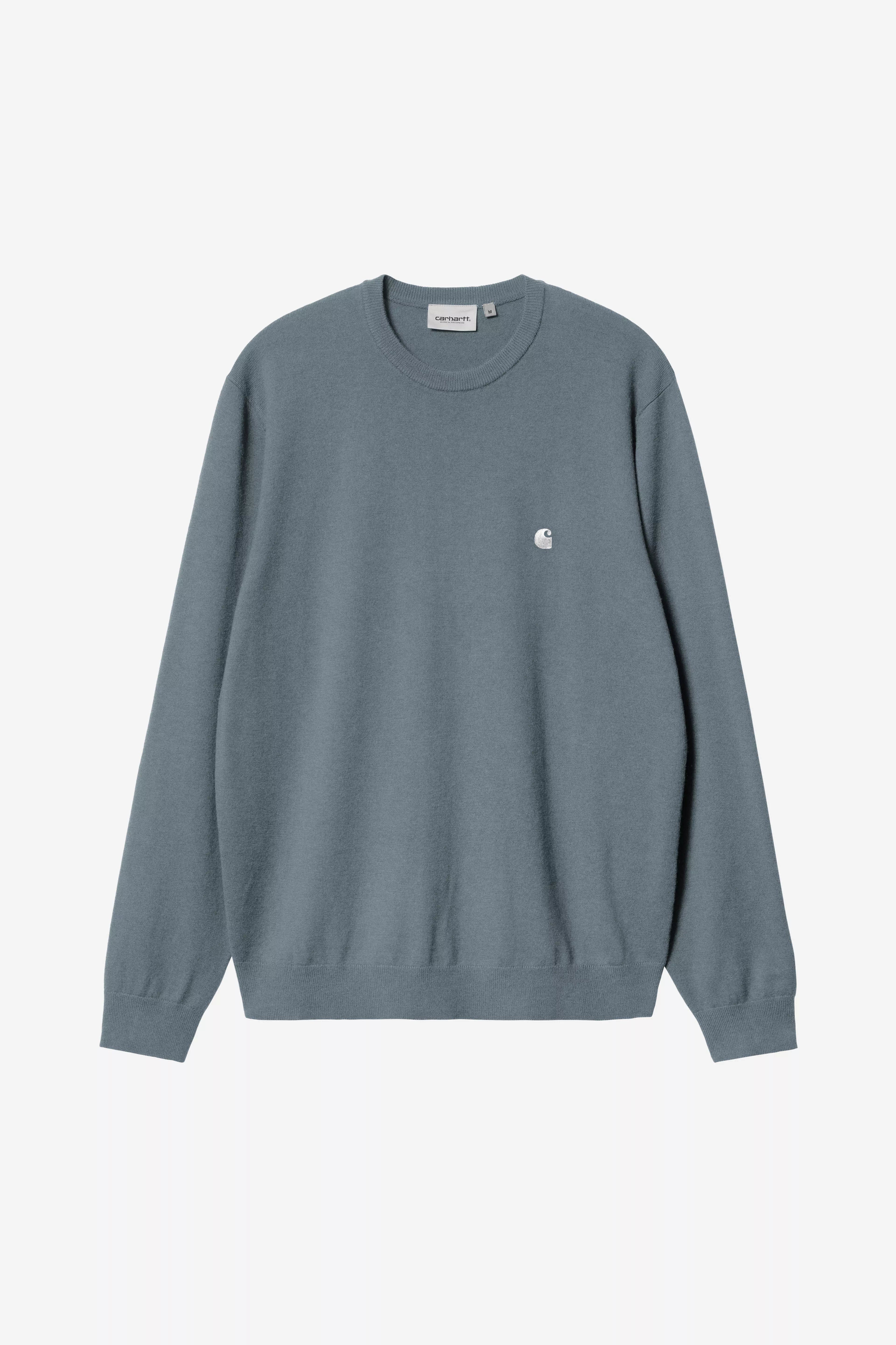 Carhartt WIP Madison Sweater - Velvet Blue / White