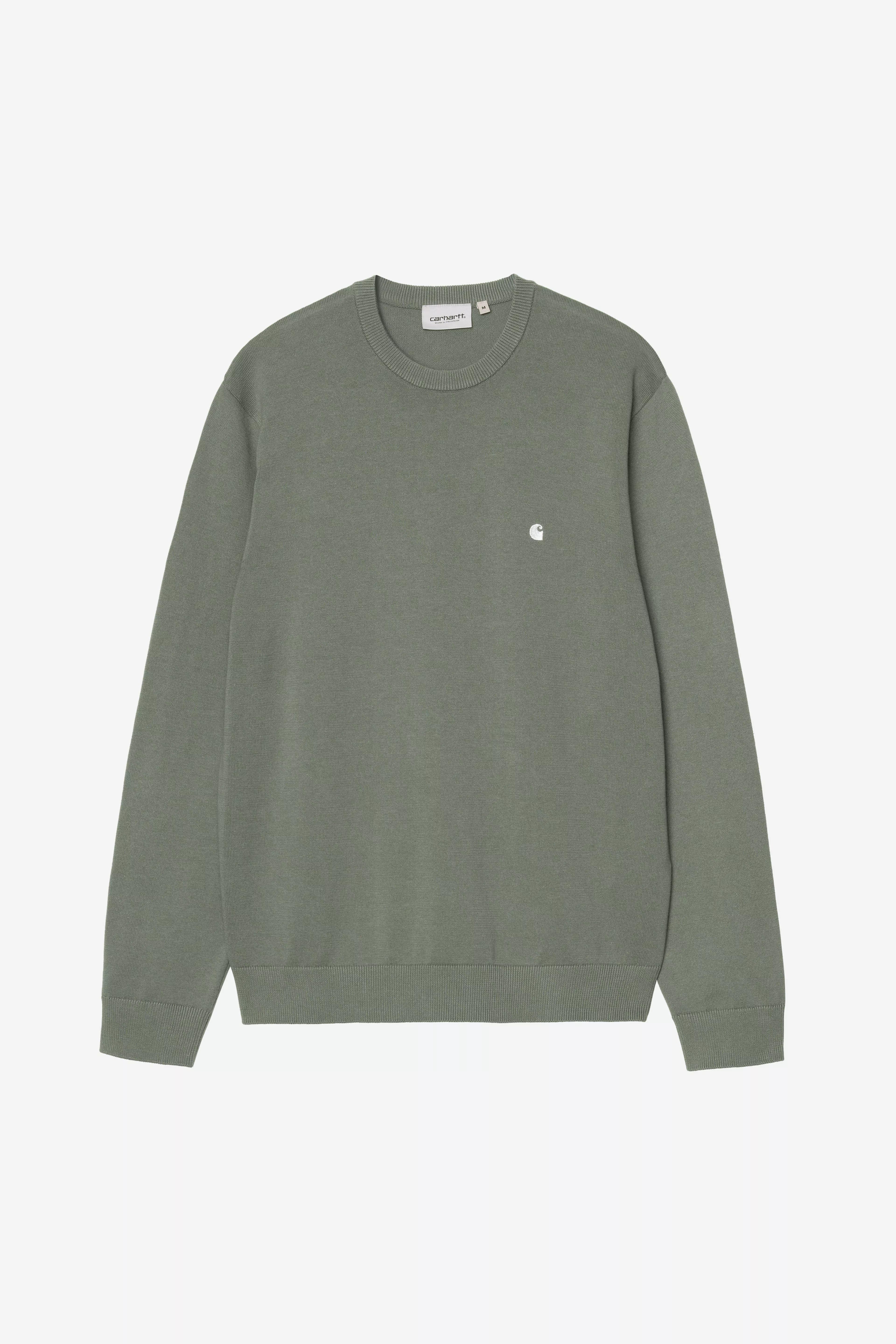 Carhartt WIP Madison Sweater - Velvet Green / White