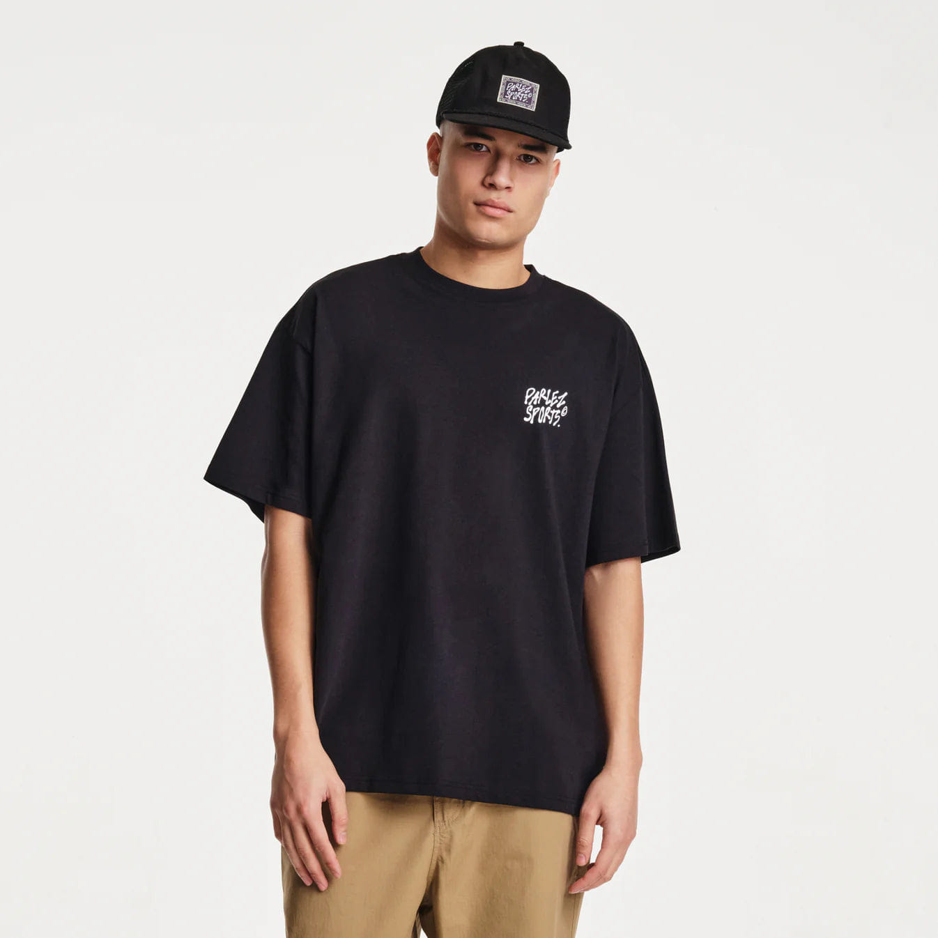 Parlez Reach Oversized T-Shirt - Black