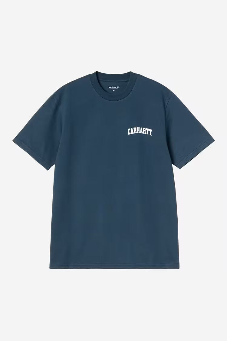 Carhartt WIP University Script T-Shirt - Blue River / White