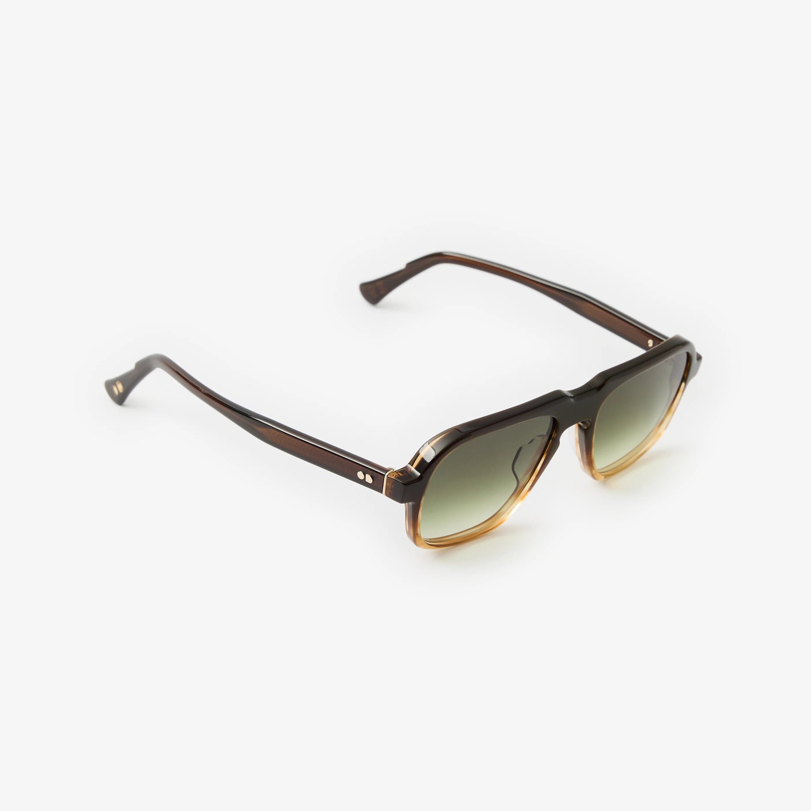Oscar Deen Fraser Sunglasses - Mocha / Green Fade Lenses