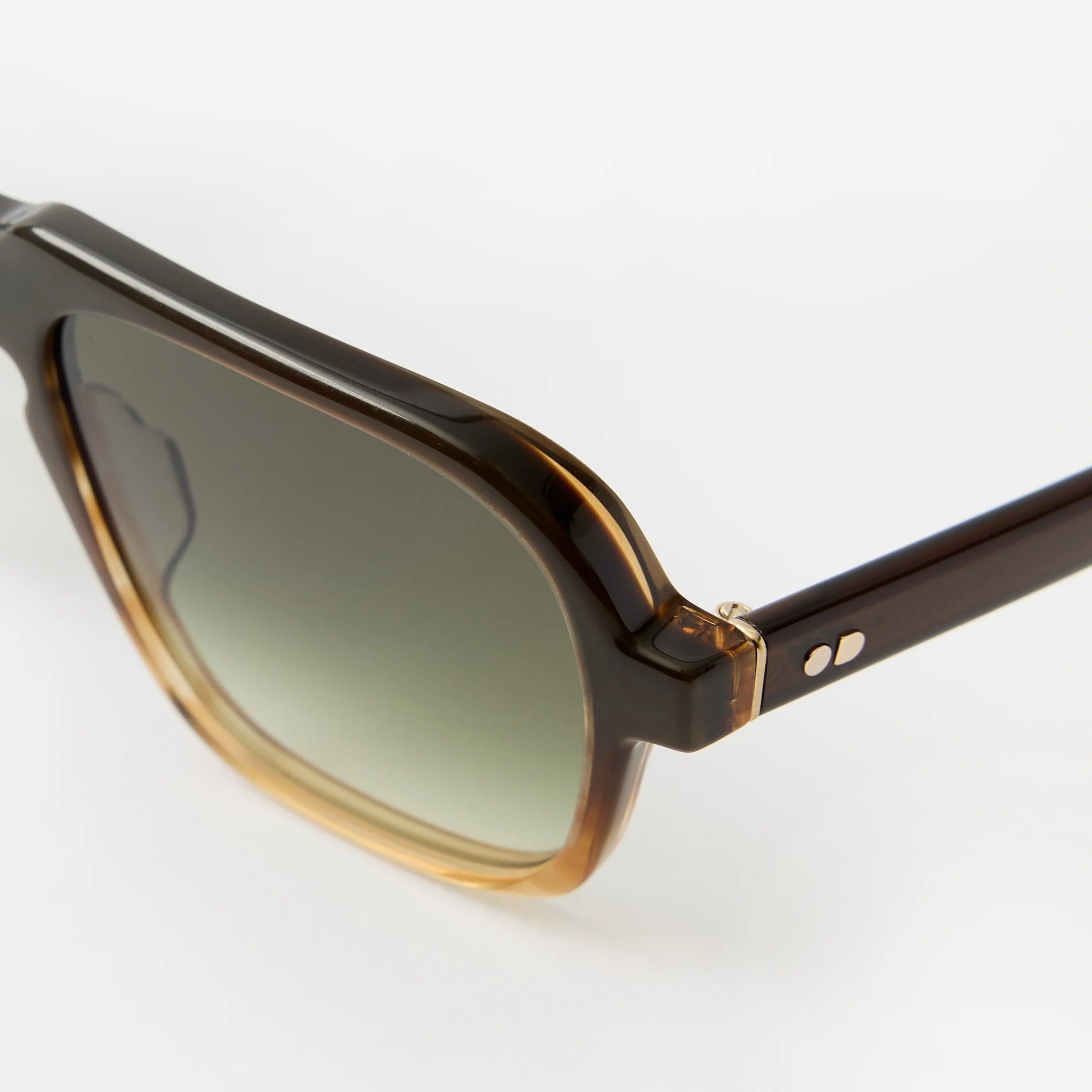 Oscar Deen Fraser Sunglasses - Mocha / Green Fade Lenses