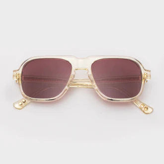 Oscar Deen Fraser Sunglasses - Champagne / Dusky Pink Lenses