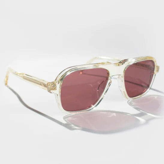 Oscar Deen Fraser Sunglasses - Champagne / Dusky Pink Lenses