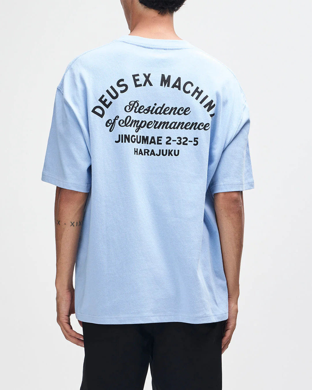 Deus Ex Machina Harajuku Sign T-Shirt - Cerulean Blue