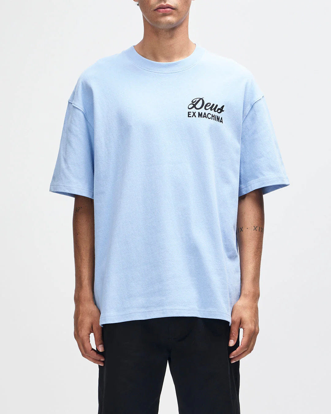 Deus Ex Machina Harajuku Sign T-Shirt - Cerulean Blue