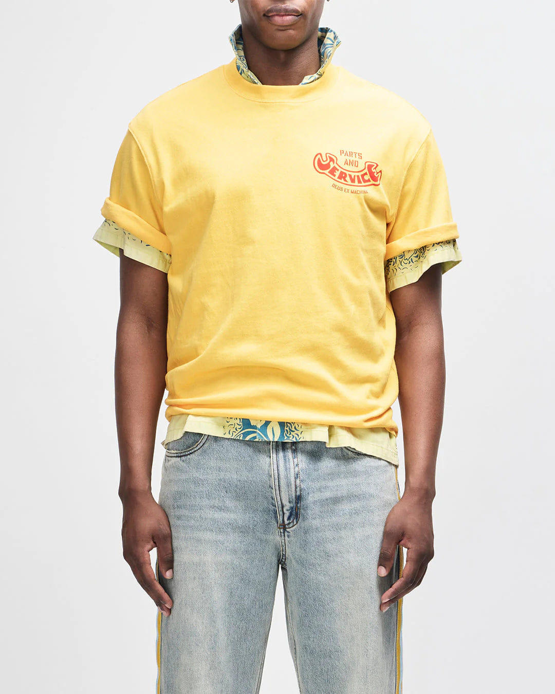 Deus Ex Machina Ruff And Smooth T-Shirt - Citrus Yellow