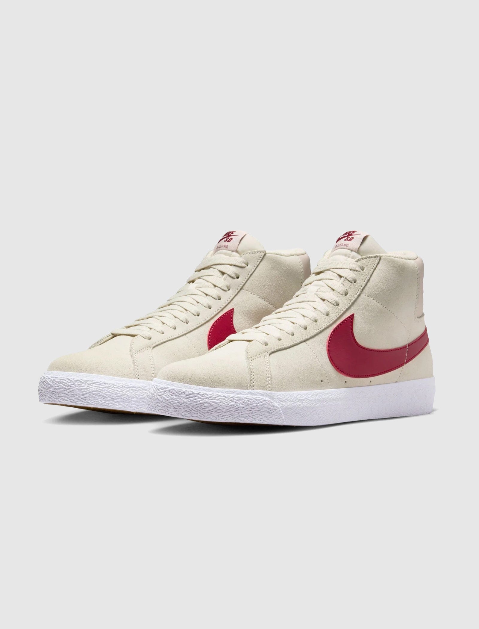 NIKE SKATEBOARD SB BLAZER MID "PALE IVORY/NOBLE RED"
