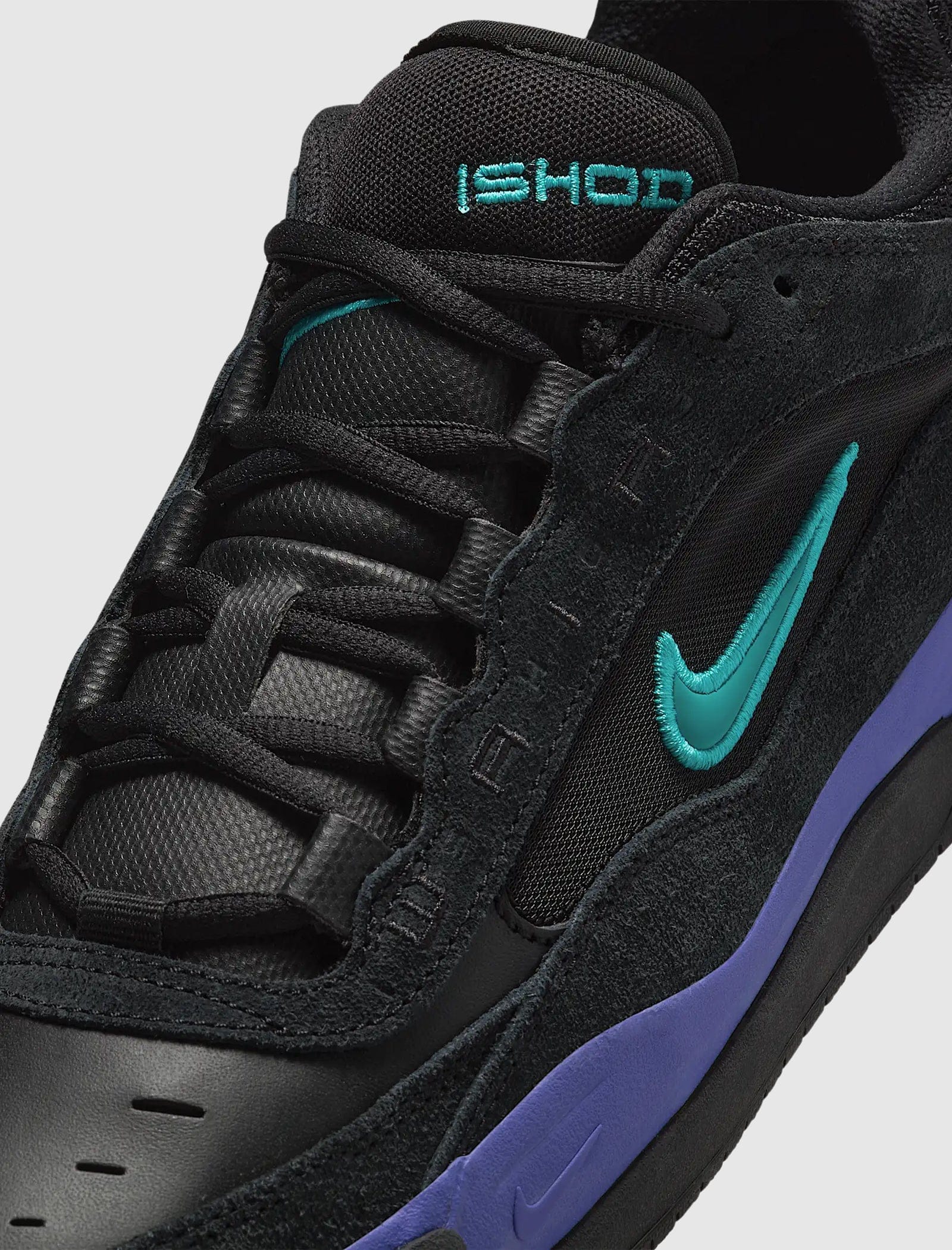 NIKE SKATEBOARD SB AIR MAX ISHOD FLAX "BLACK/GRAPE"