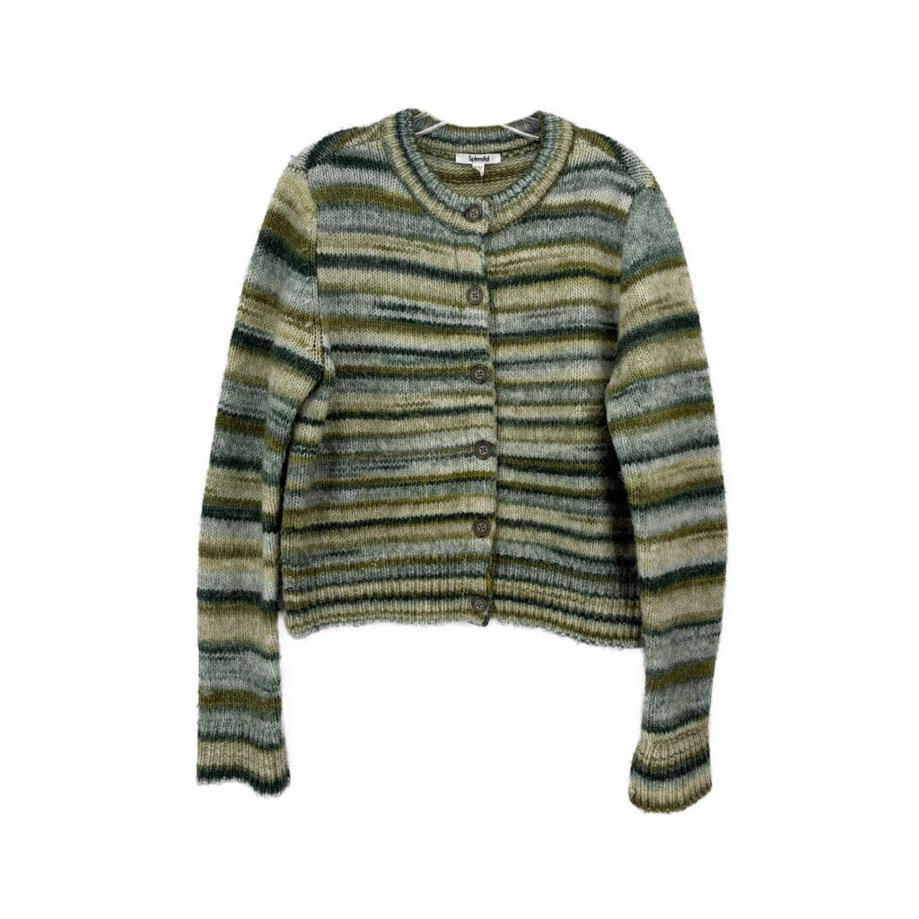 SPENDID STRIPED CARDIGANS GREEN S