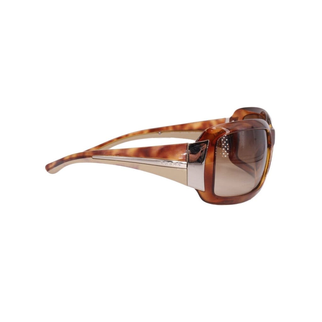 PRADA SPR01H WRAP-AROUND SUNGLASSES BROWN