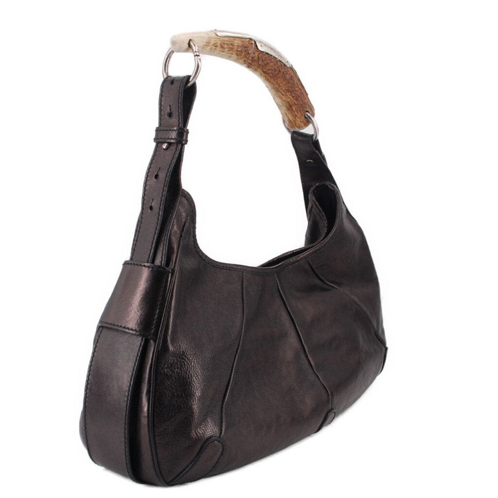 Saint Laurent YSL VINTAGE MOMBASA SHOULDER BAGS BROWN