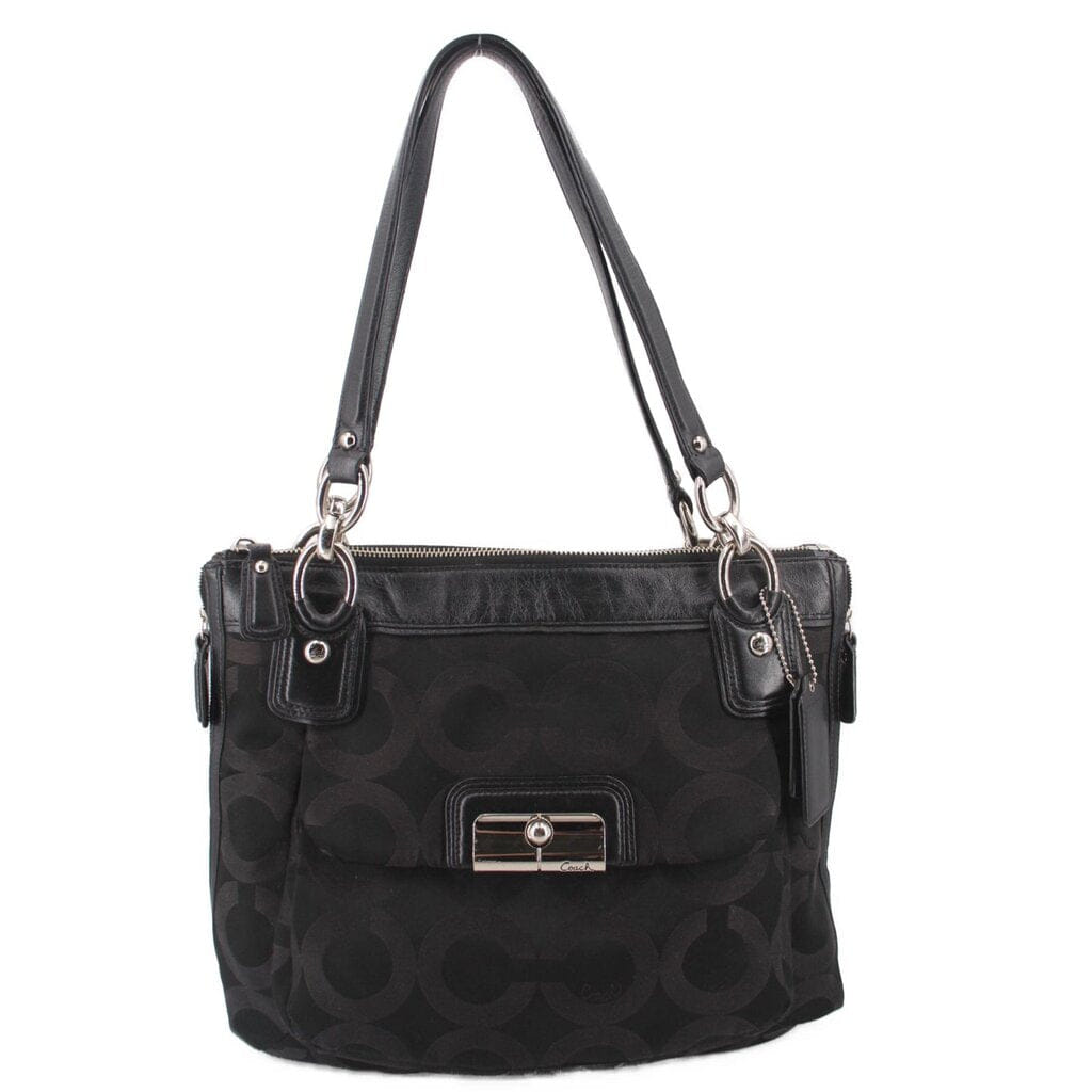 COACH VINTAGE KRISTEN SHOULDER BAGS BLACK