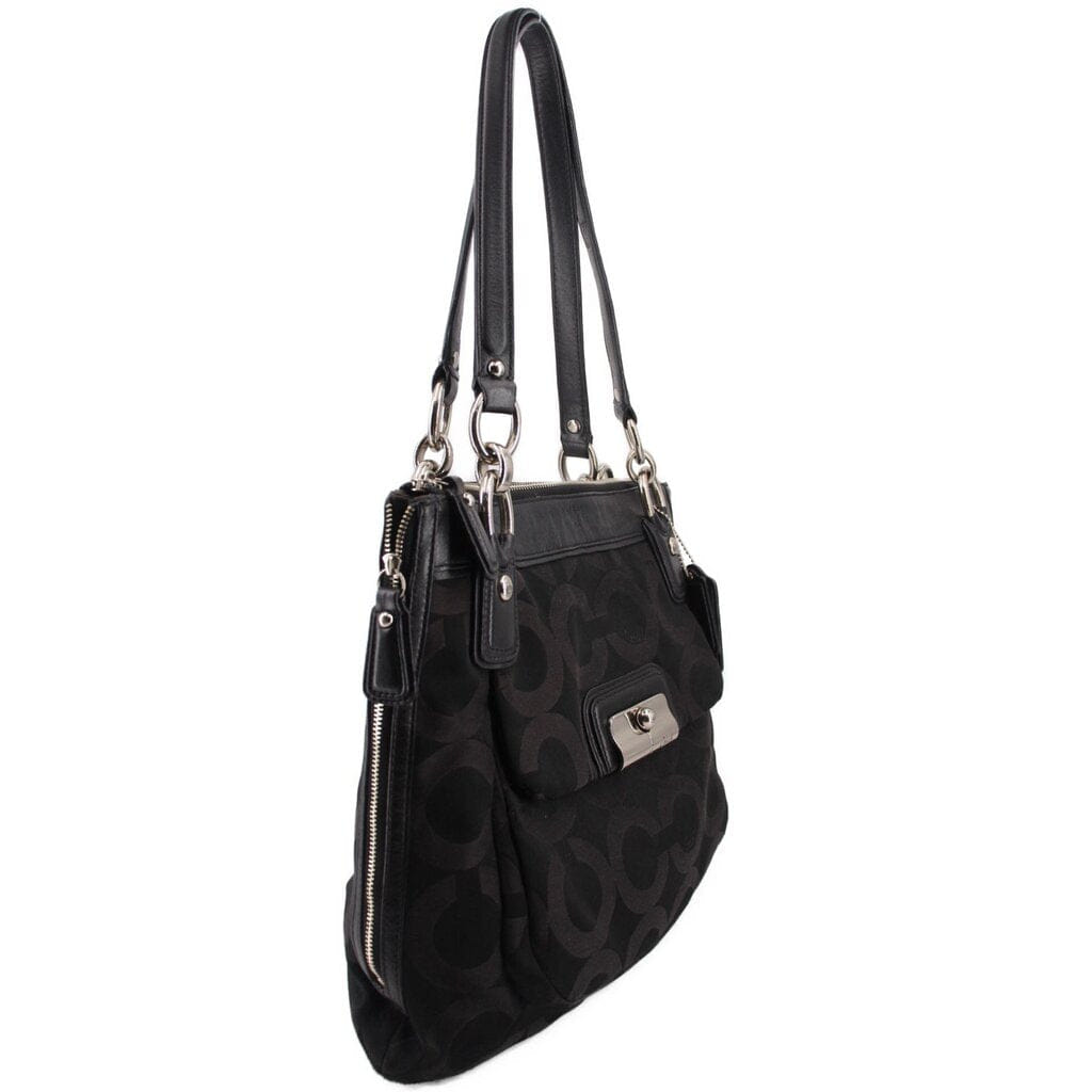 COACH VINTAGE KRISTEN SHOULDER BAGS BLACK