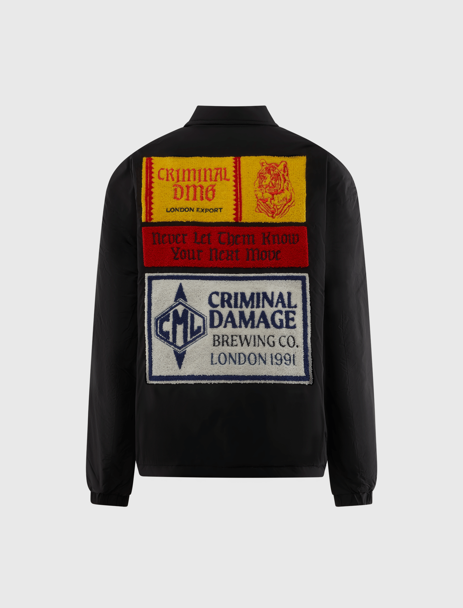 CRIMINAL DAMAGE BEER MAT APPLIQUE COACH JACKET