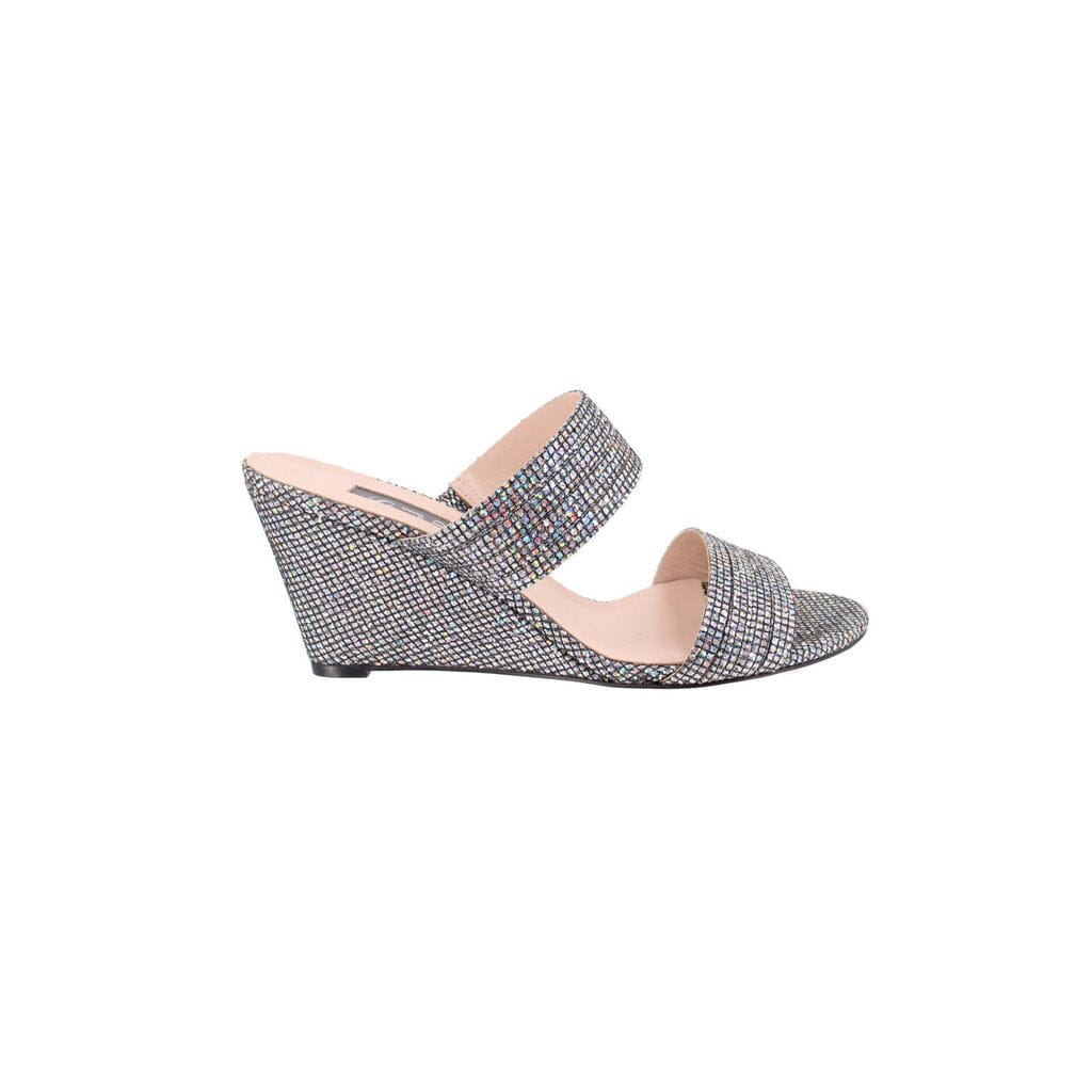SJP BY SARAH JESSICA PARKER WEDGE SANDALS SILVER 7.5 US