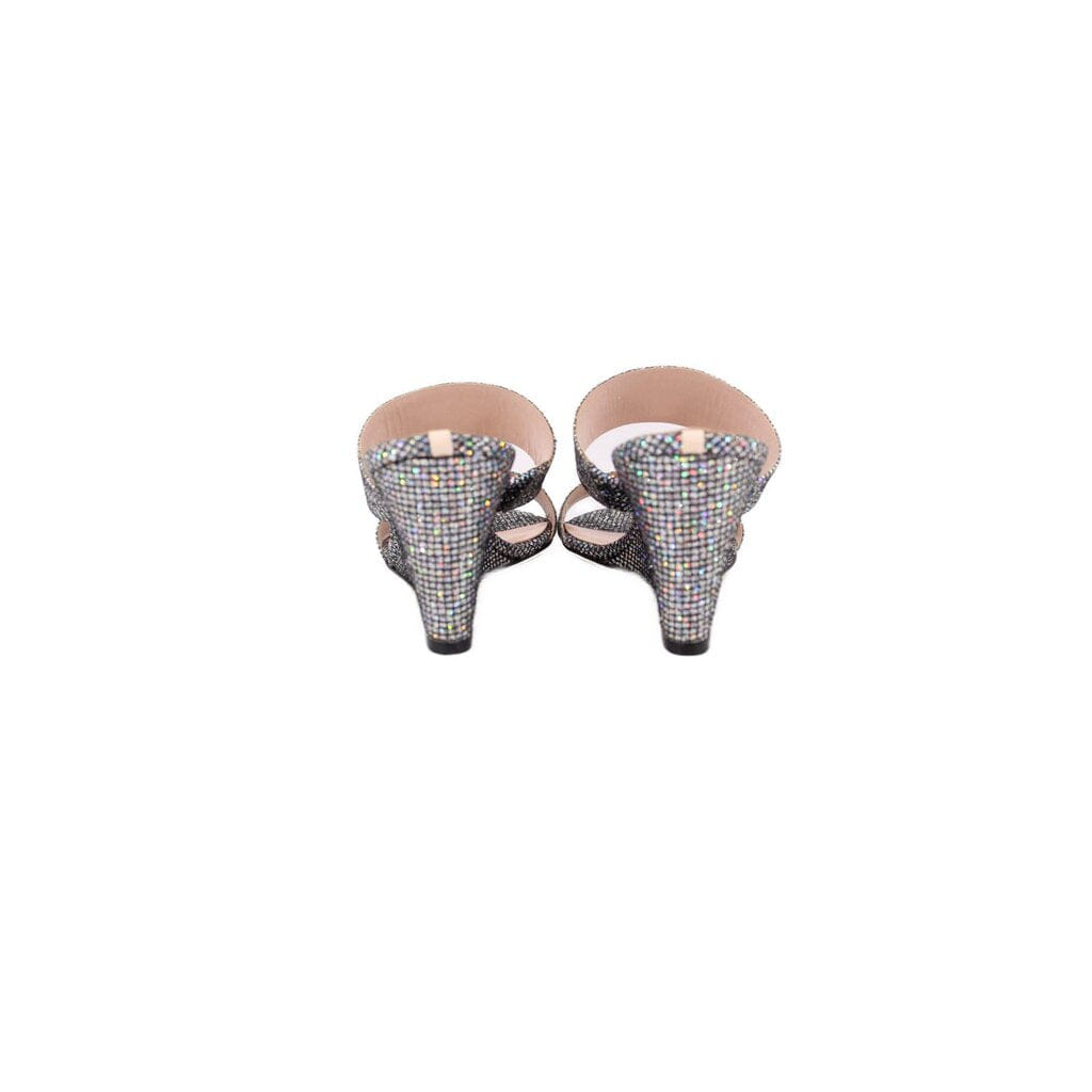 SJP BY SARAH JESSICA PARKER WEDGE SANDALS SILVER 7.5 US