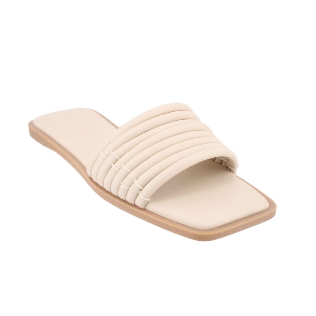 DOLCE VITA FLAT SANDALS CREAM 8.5 US