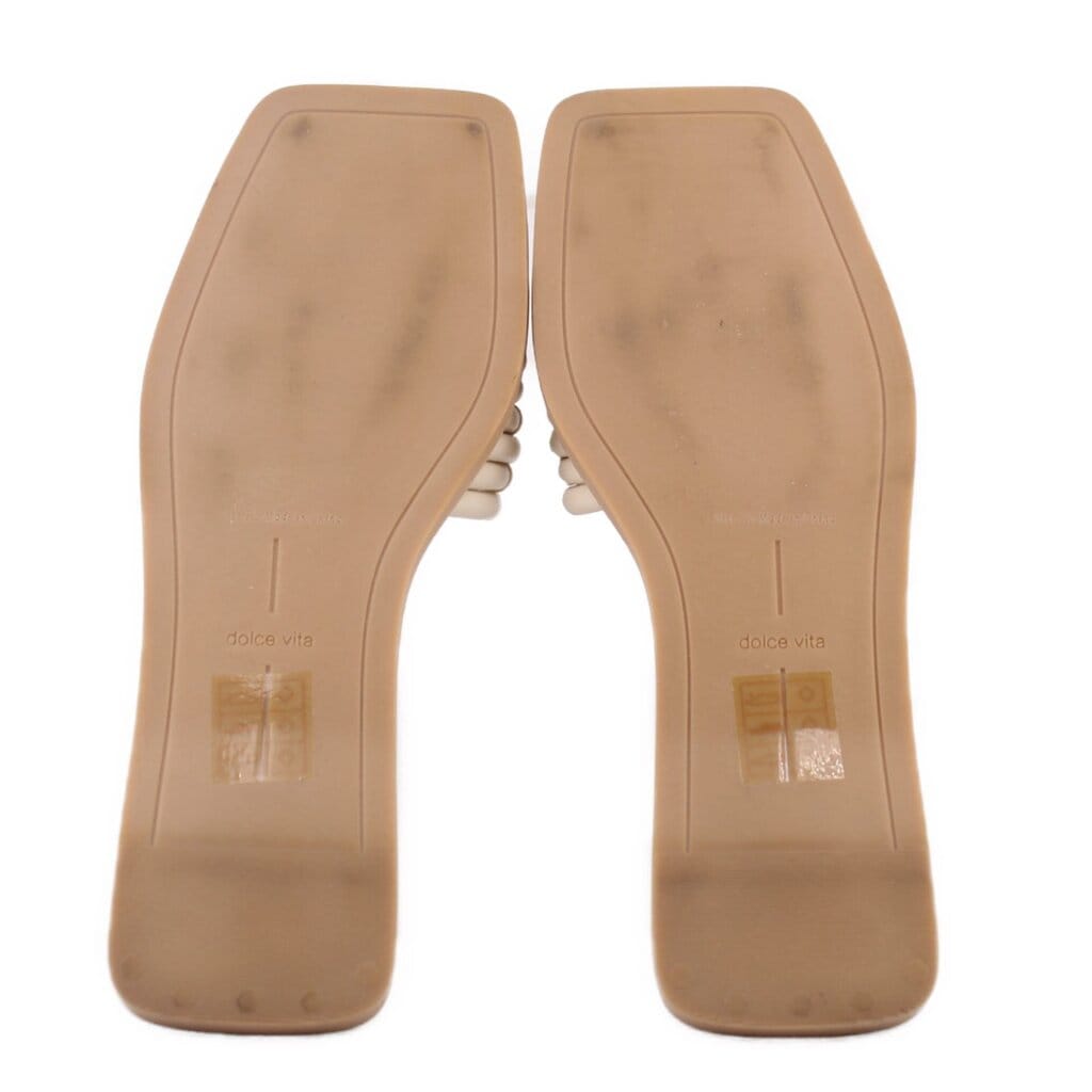 DOLCE VITA FLAT SANDALS CREAM 8.5 US
