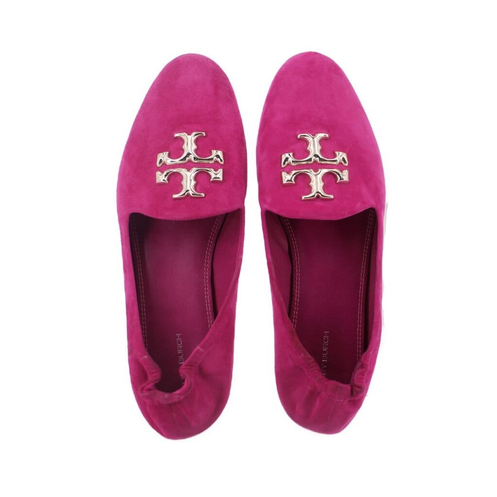 TORY BURCH SUEDE LOAFERS PURPLE 10 US