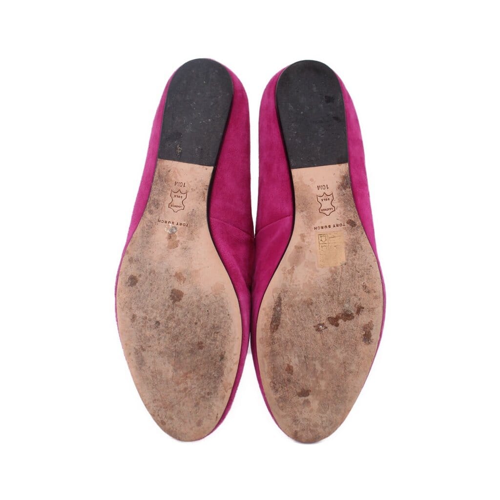 TORY BURCH SUEDE LOAFERS PURPLE 10 US
