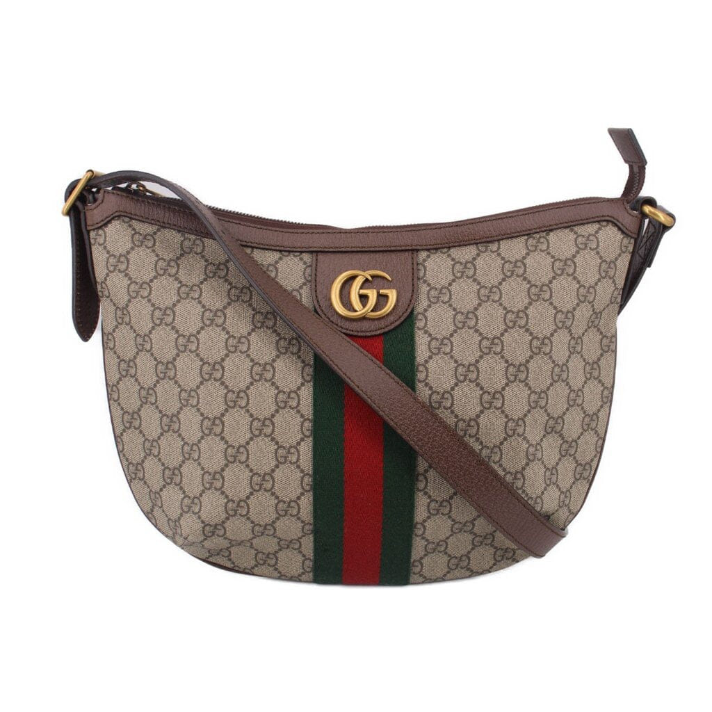 GUCCI OPHIDIA SMALL SHOULDER BAGS BROWN