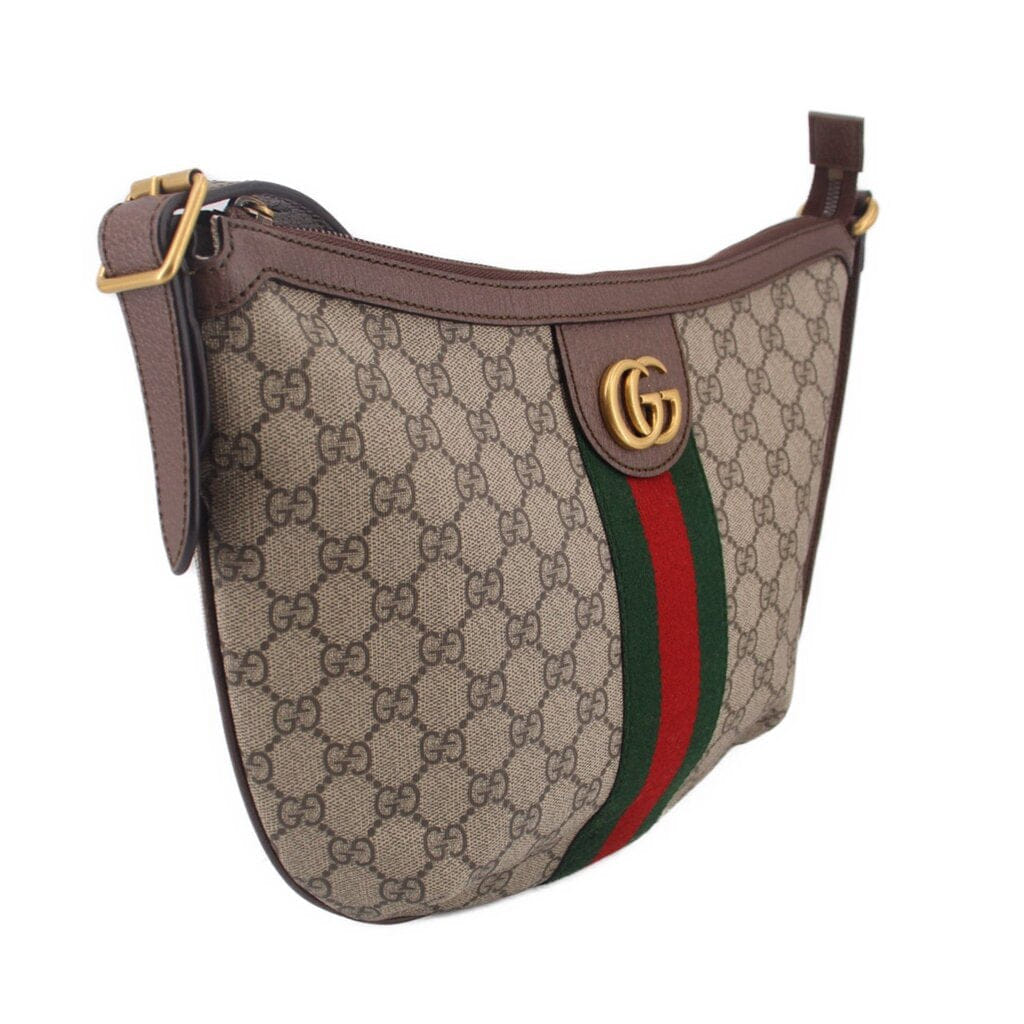 GUCCI OPHIDIA SMALL SHOULDER BAGS BROWN